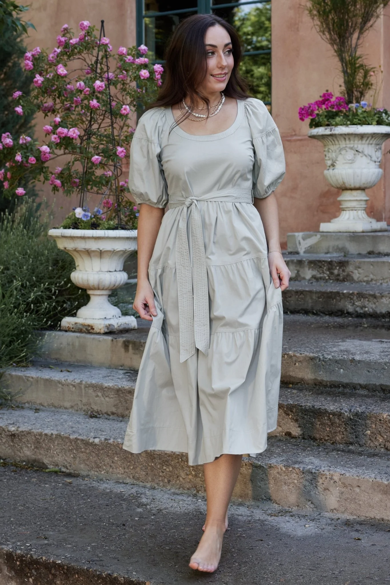 Dorothy Poplin Maxi Dress | Sage