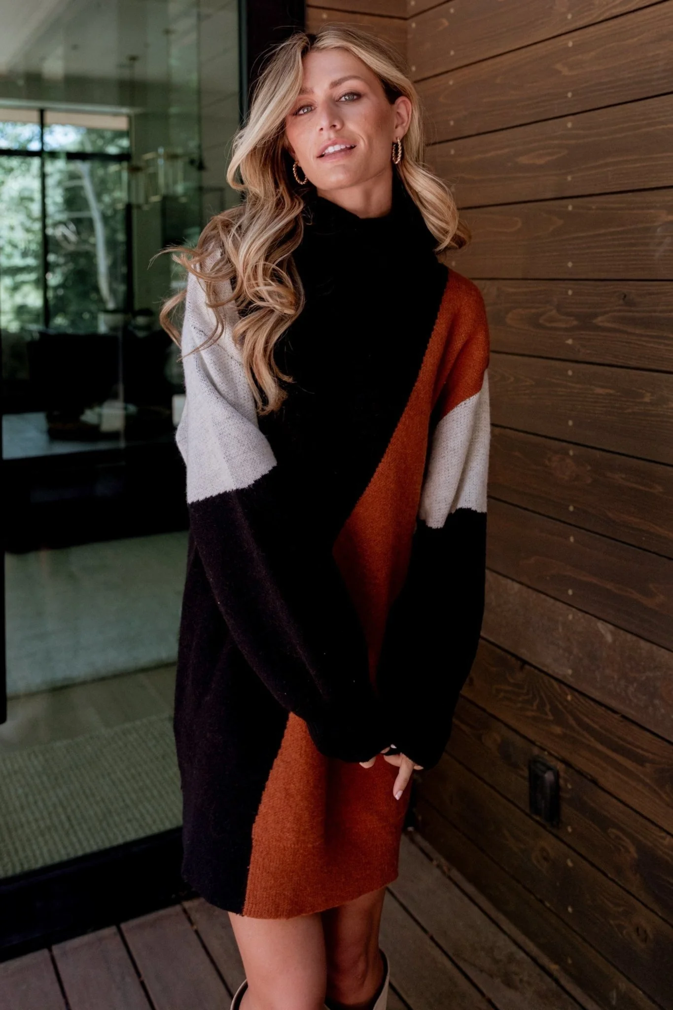 Diego Sweater Dress | Black Multi