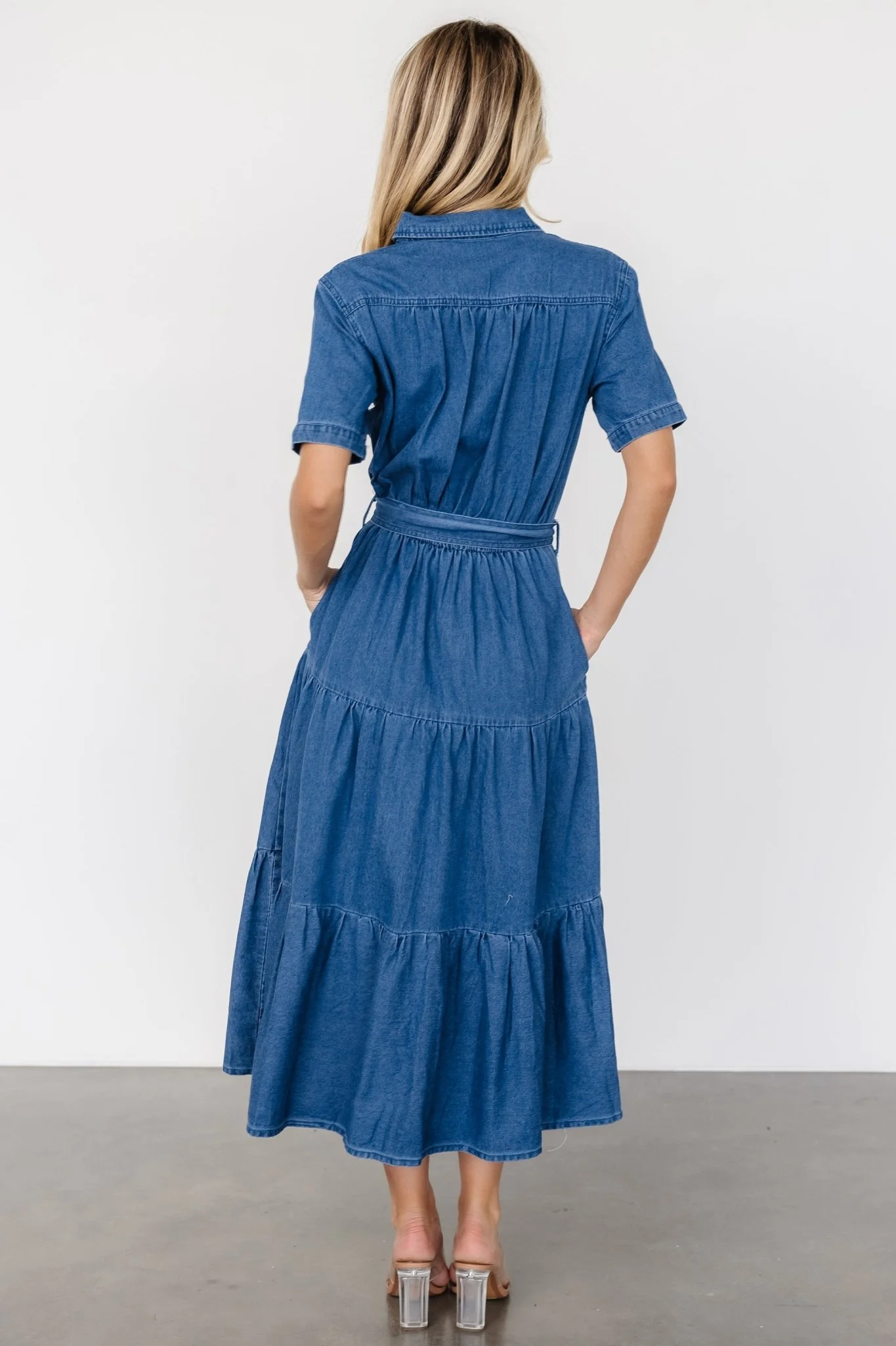 Henrietta Midi Dress | Denim Blue