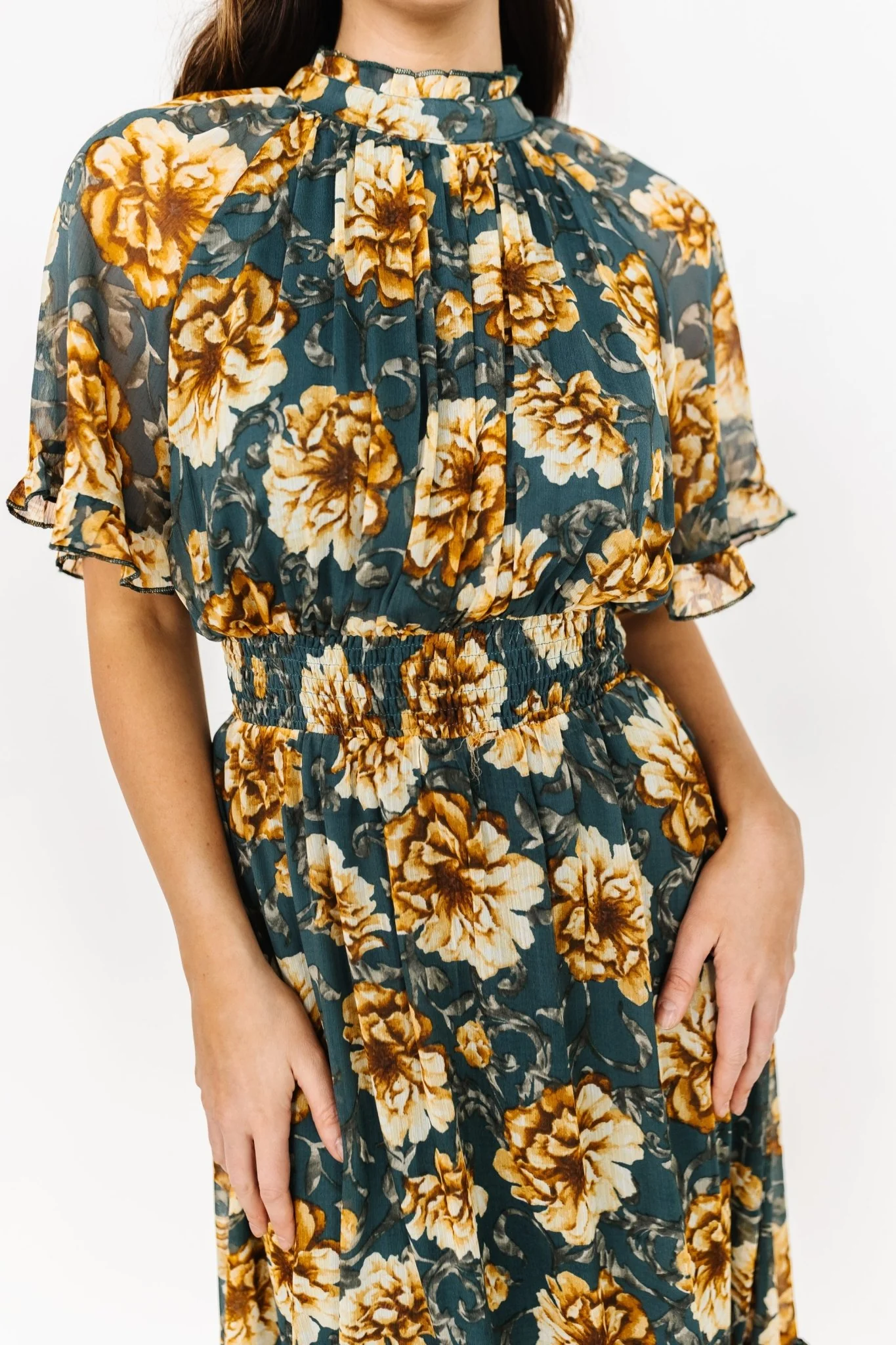 Ashton Maxi Dress | Topaz + Gold Floral