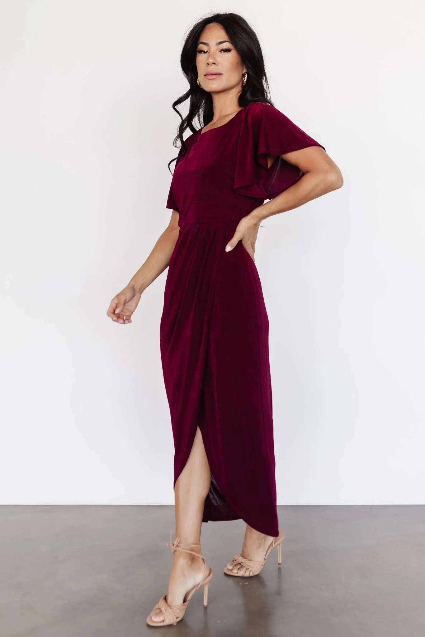 Mercy Midi Dress | Burgundy
