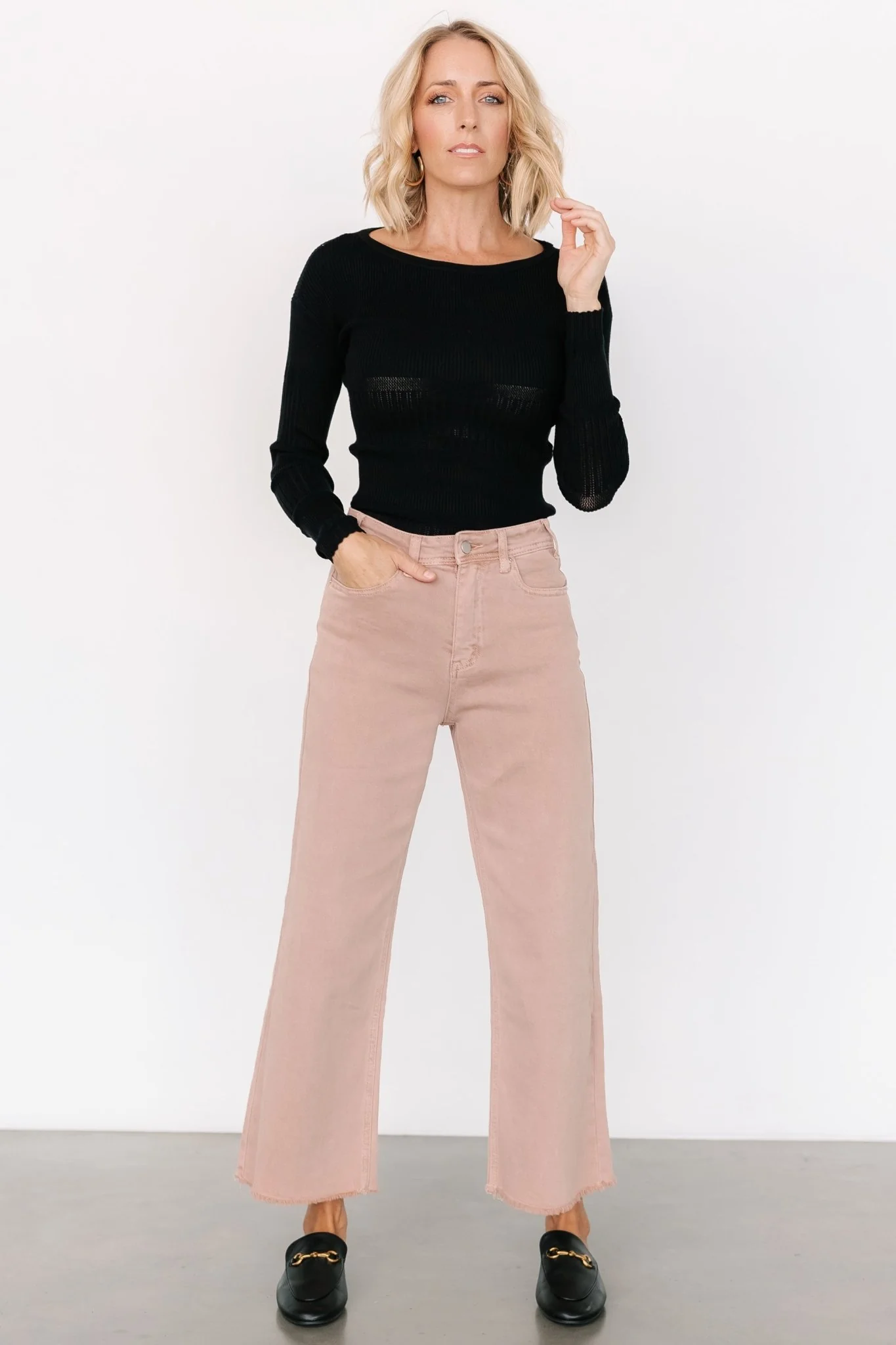 Spence Denim Pants | Dusty Rose