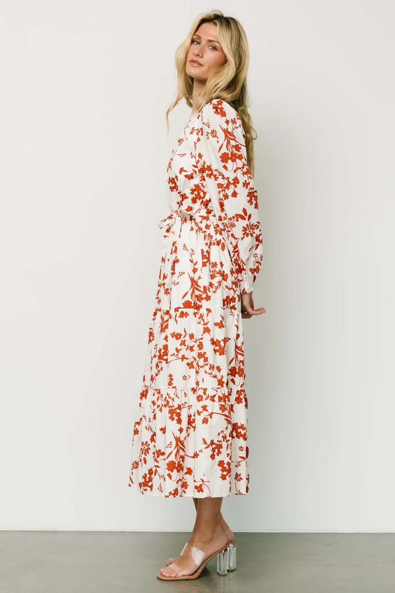 Hale Maxi Dress | Rust Print