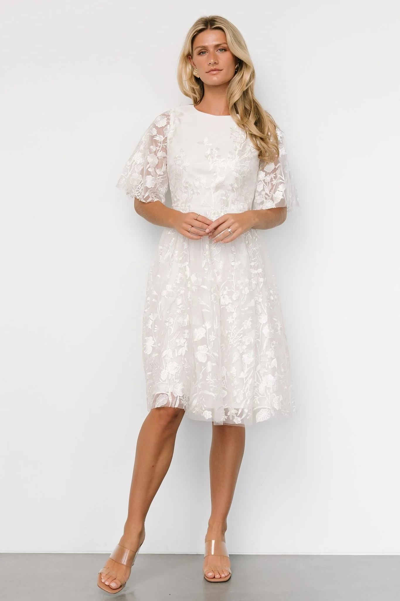 Duchess Tulle Dress | White Garden