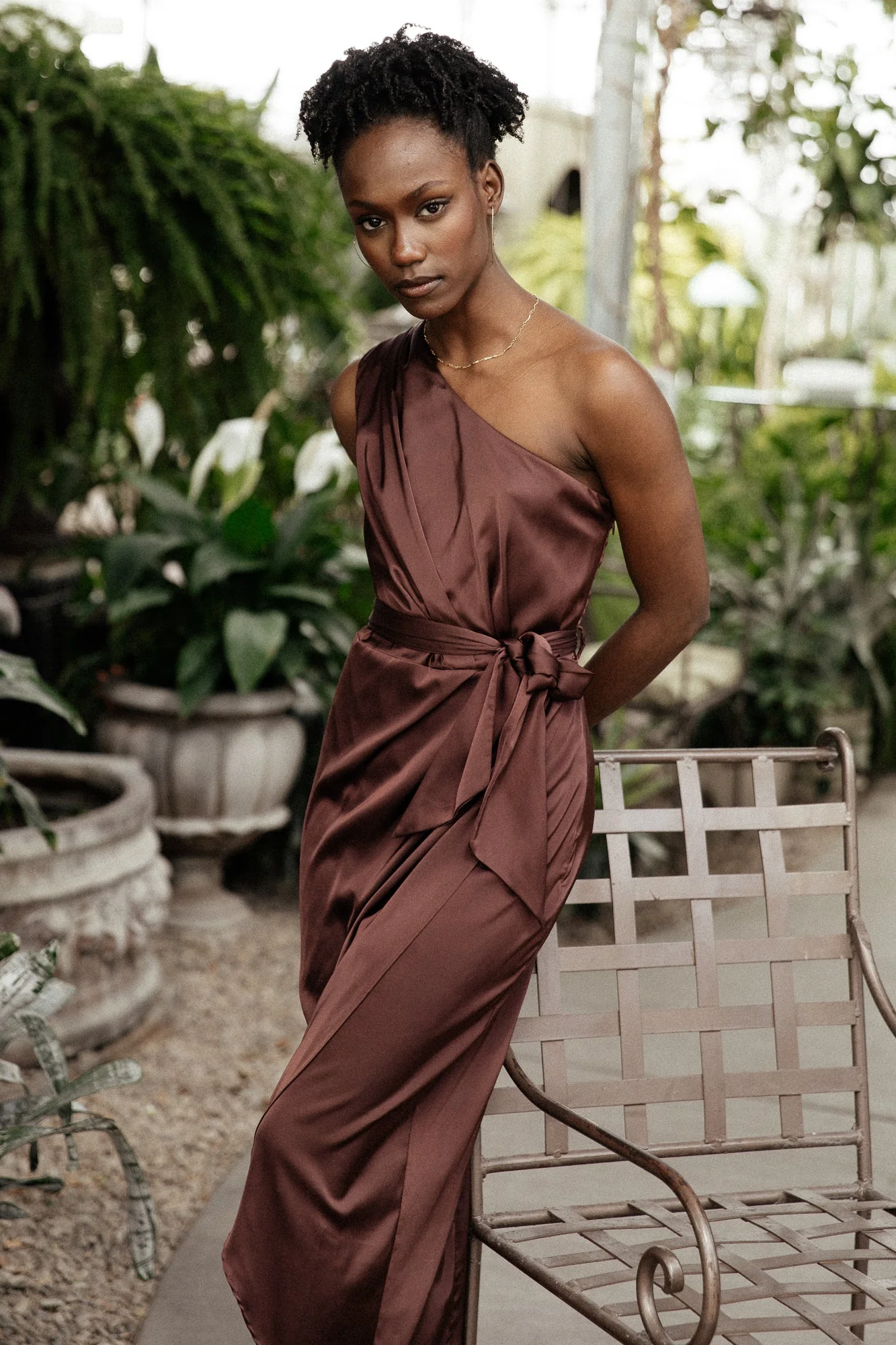 Celia One Shoulder Midi Dress | Clove