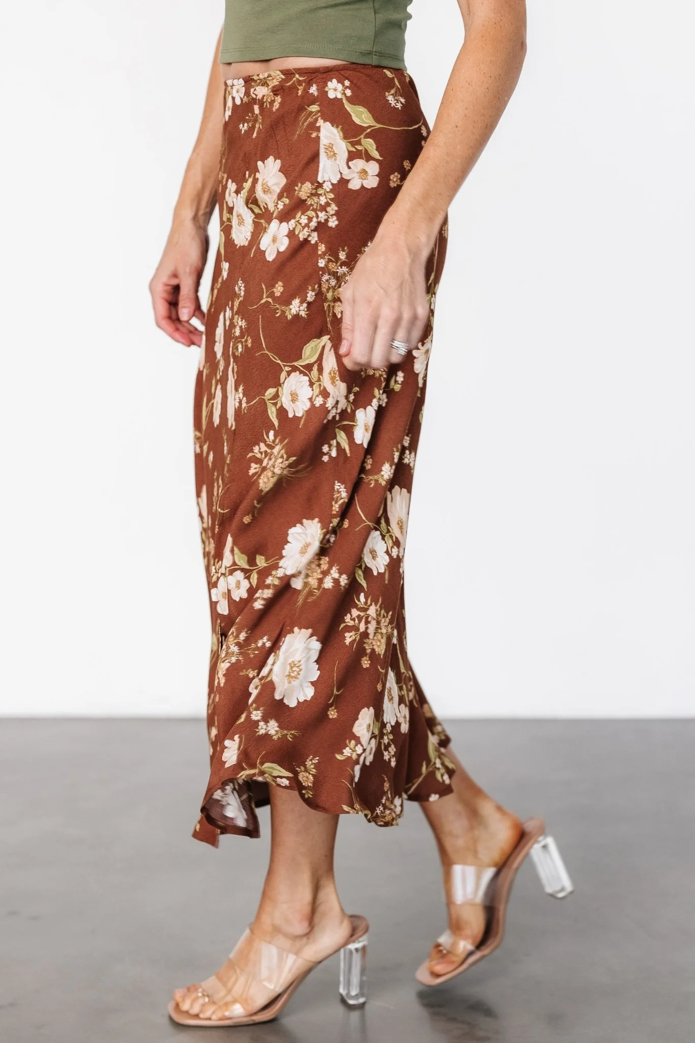 Fairchild Skirt | Brown Floral