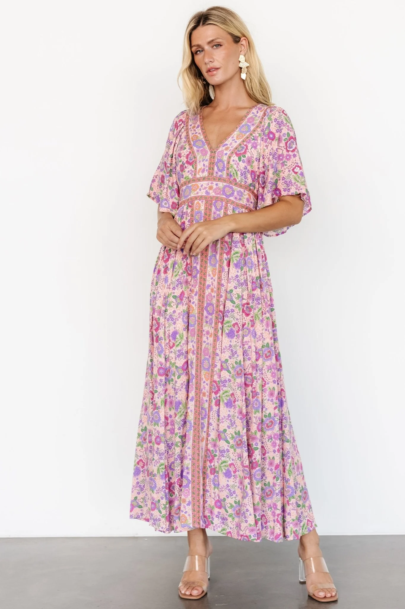 Elissa Maxi Dress | Pink Multi Floral