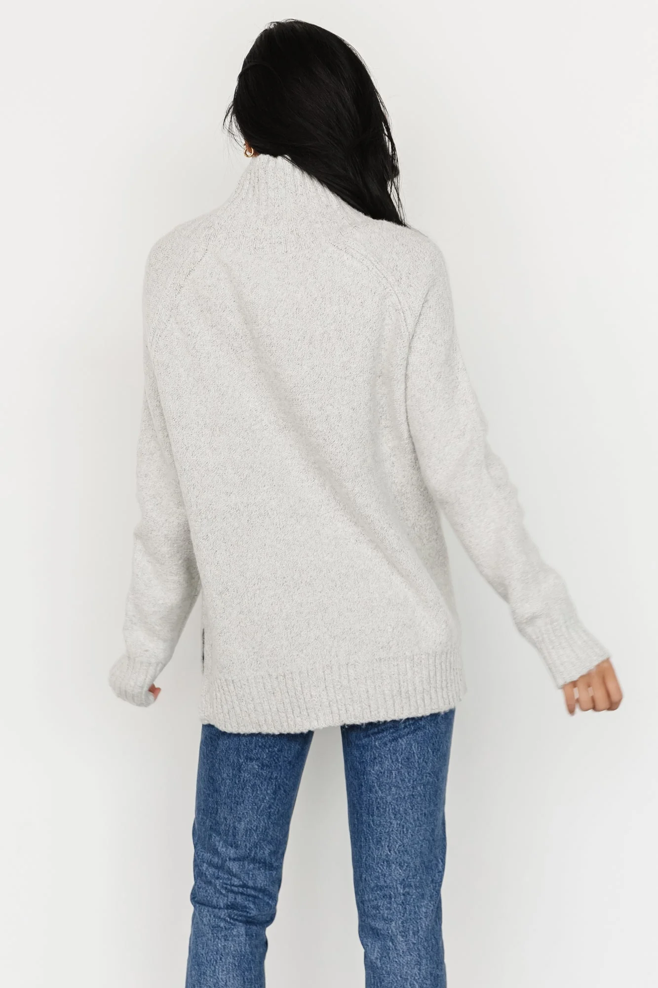 Oaklynn Turtleneck Sweater | Light Gray