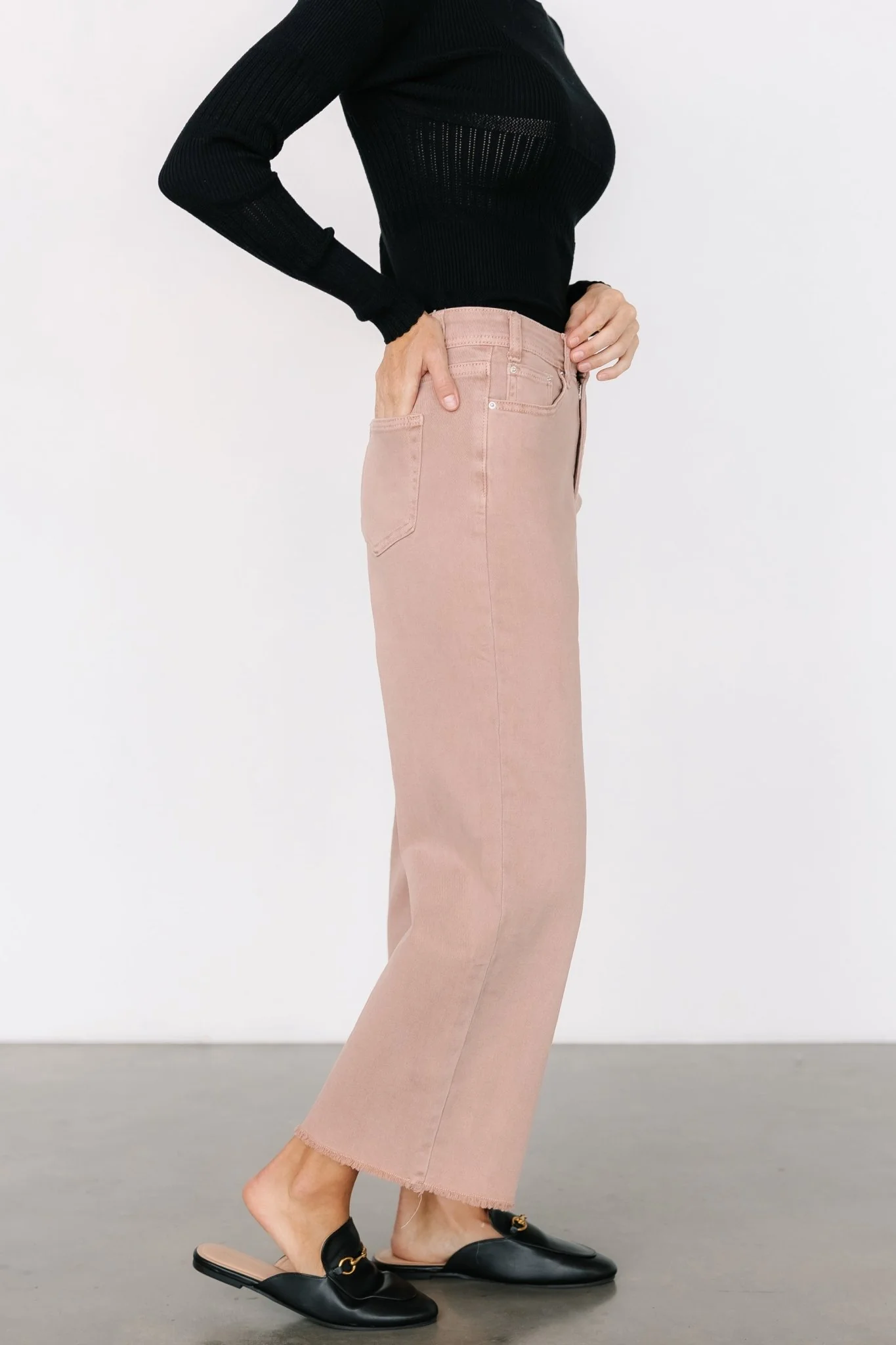Spence Denim Pants | Dusty Rose