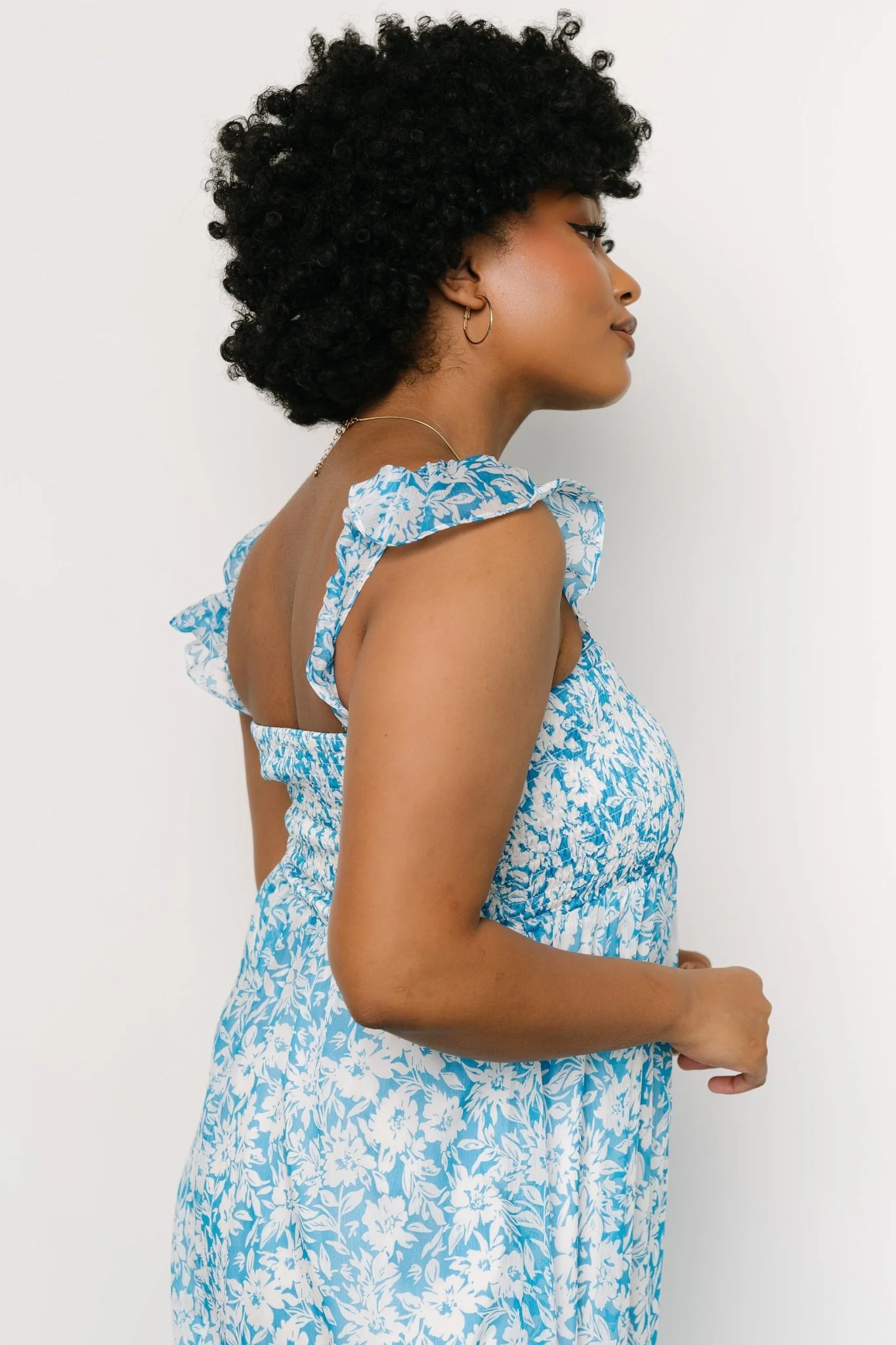 Evanthe Maxi Dress | Blue + White Floral