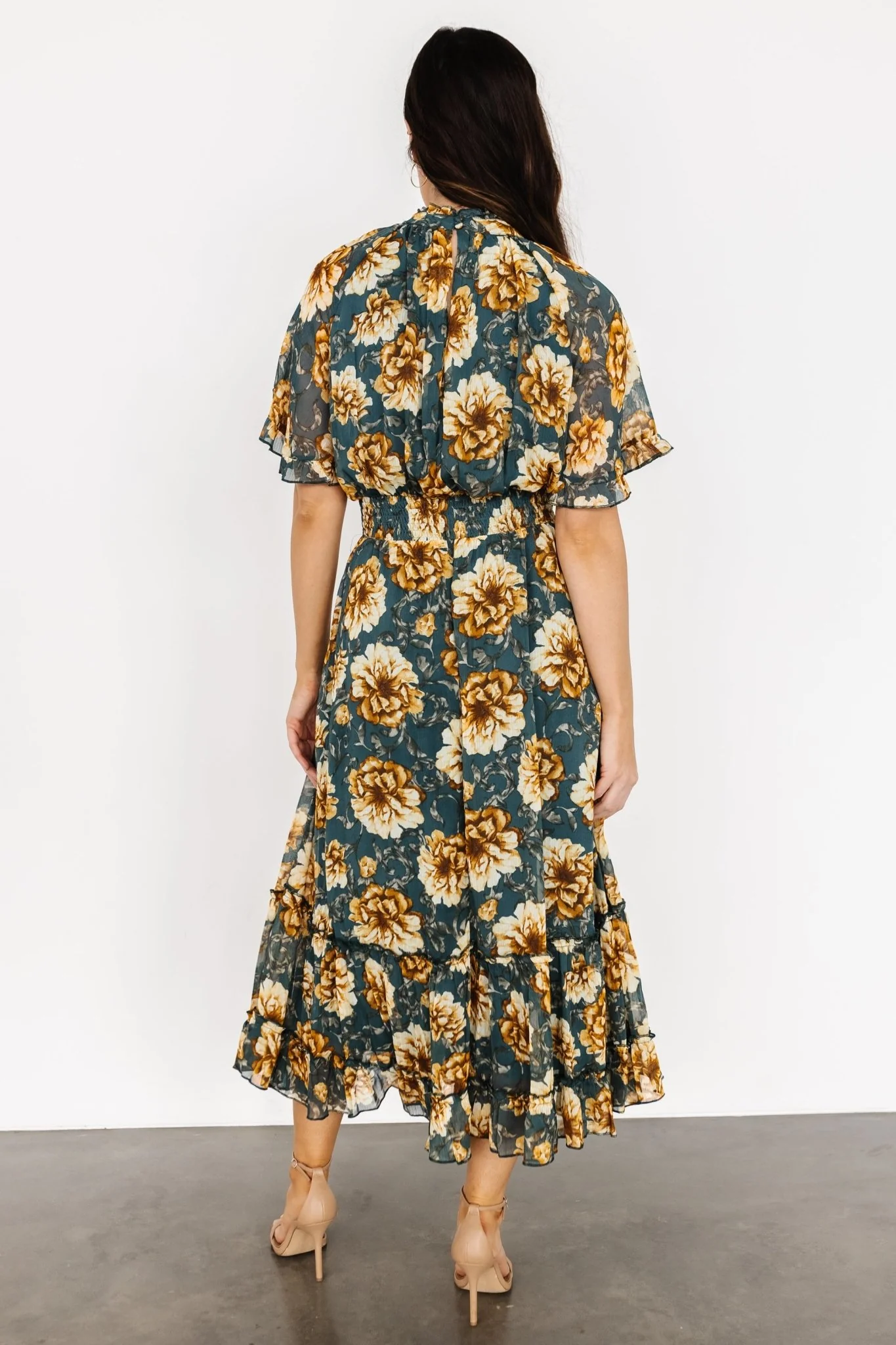 Ashton Maxi Dress | Topaz + Gold Floral