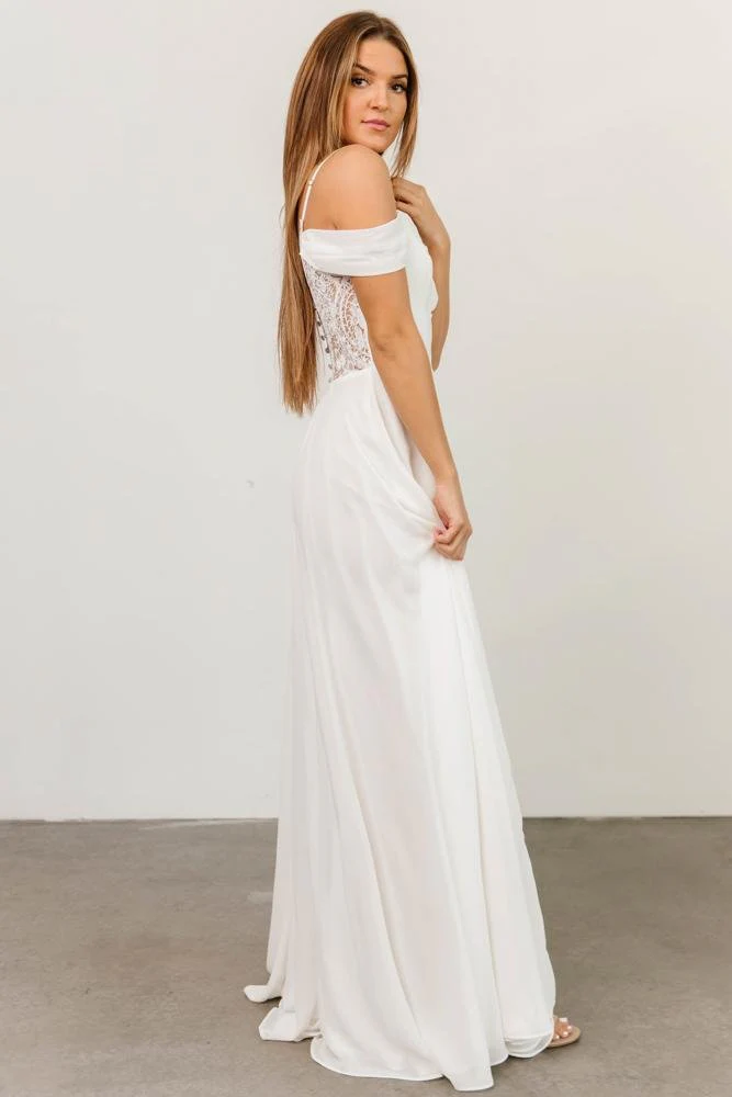 Bianca Lace Maxi Dress | Off White