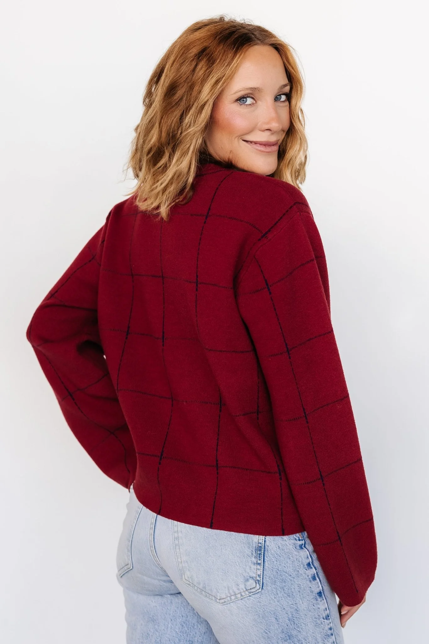 Remington Sweater | Red + Navy