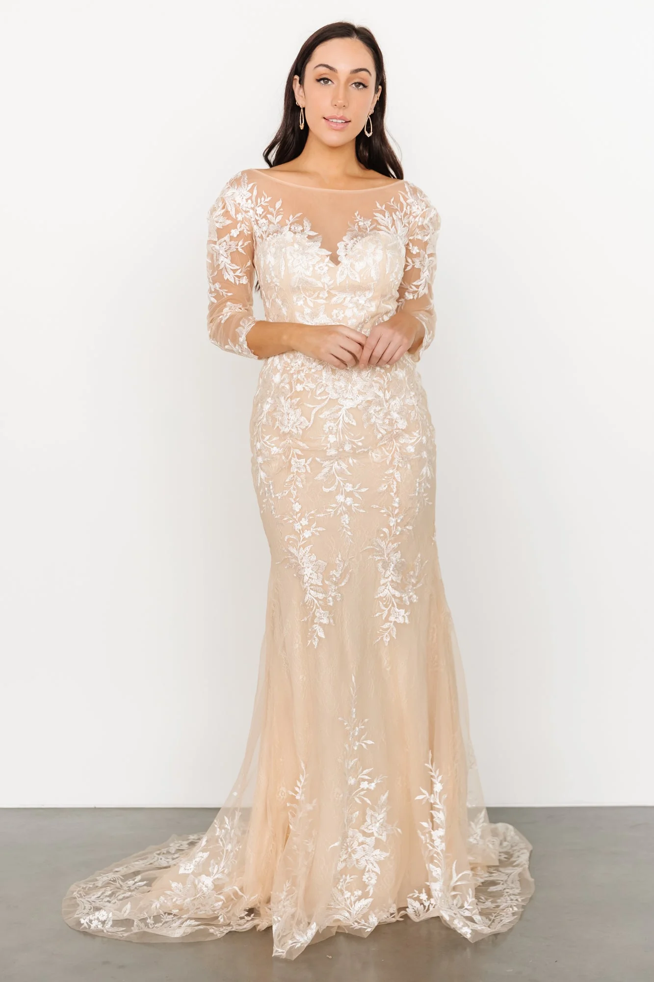 Dearest Lace Bridal Gown | Beige + Ivory