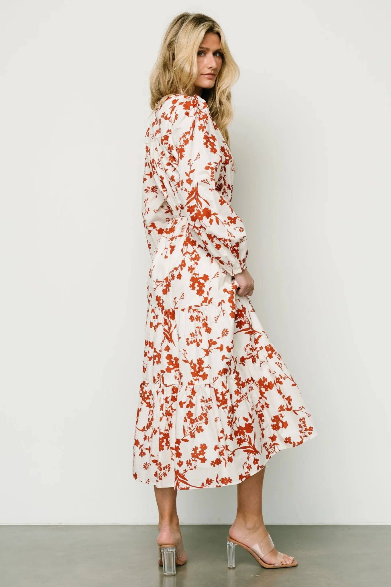 Hale Maxi Dress | Rust Print