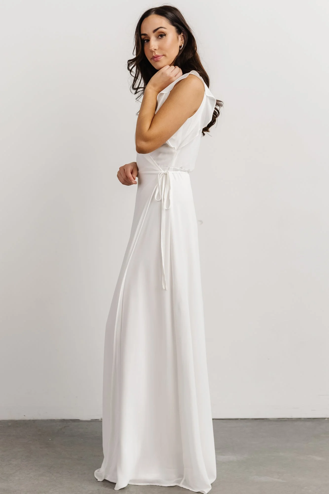 Saya Wrap Maxi Dress | Off-White