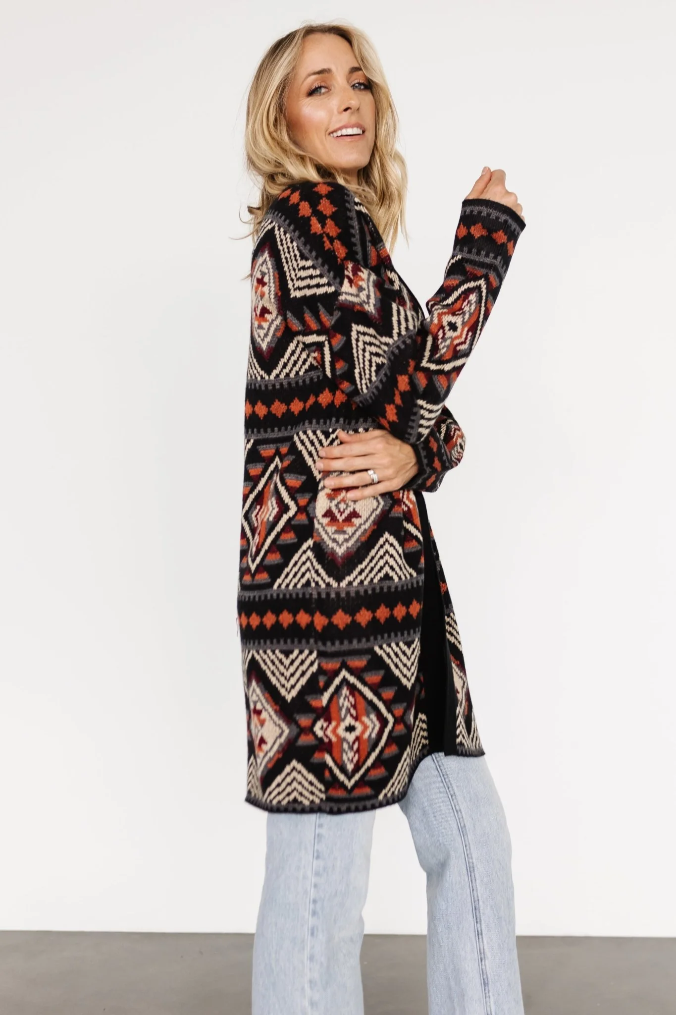 Billings Knit Cardigan | Black Multi
