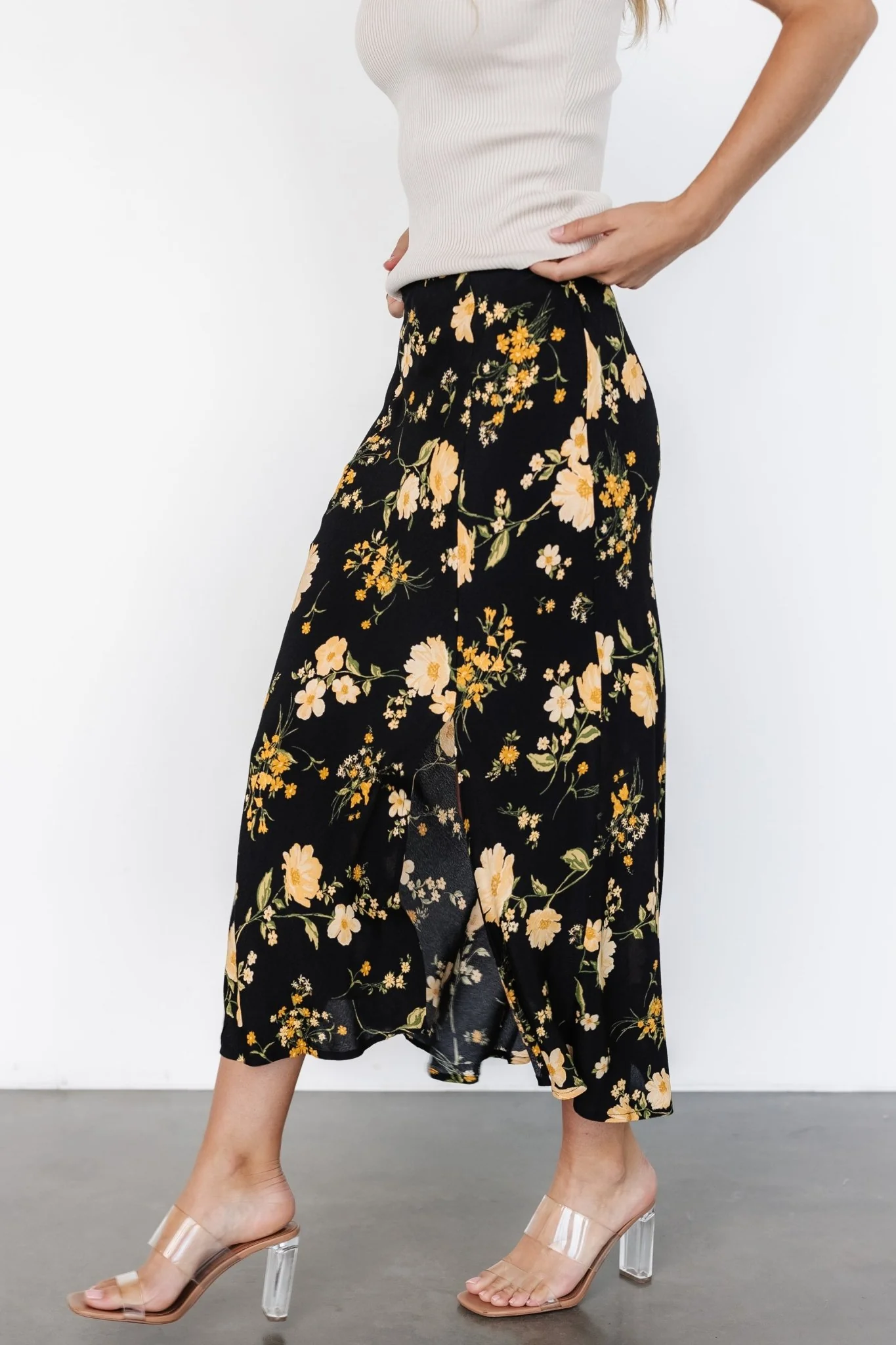 Fairchild Skirt | Black Floral