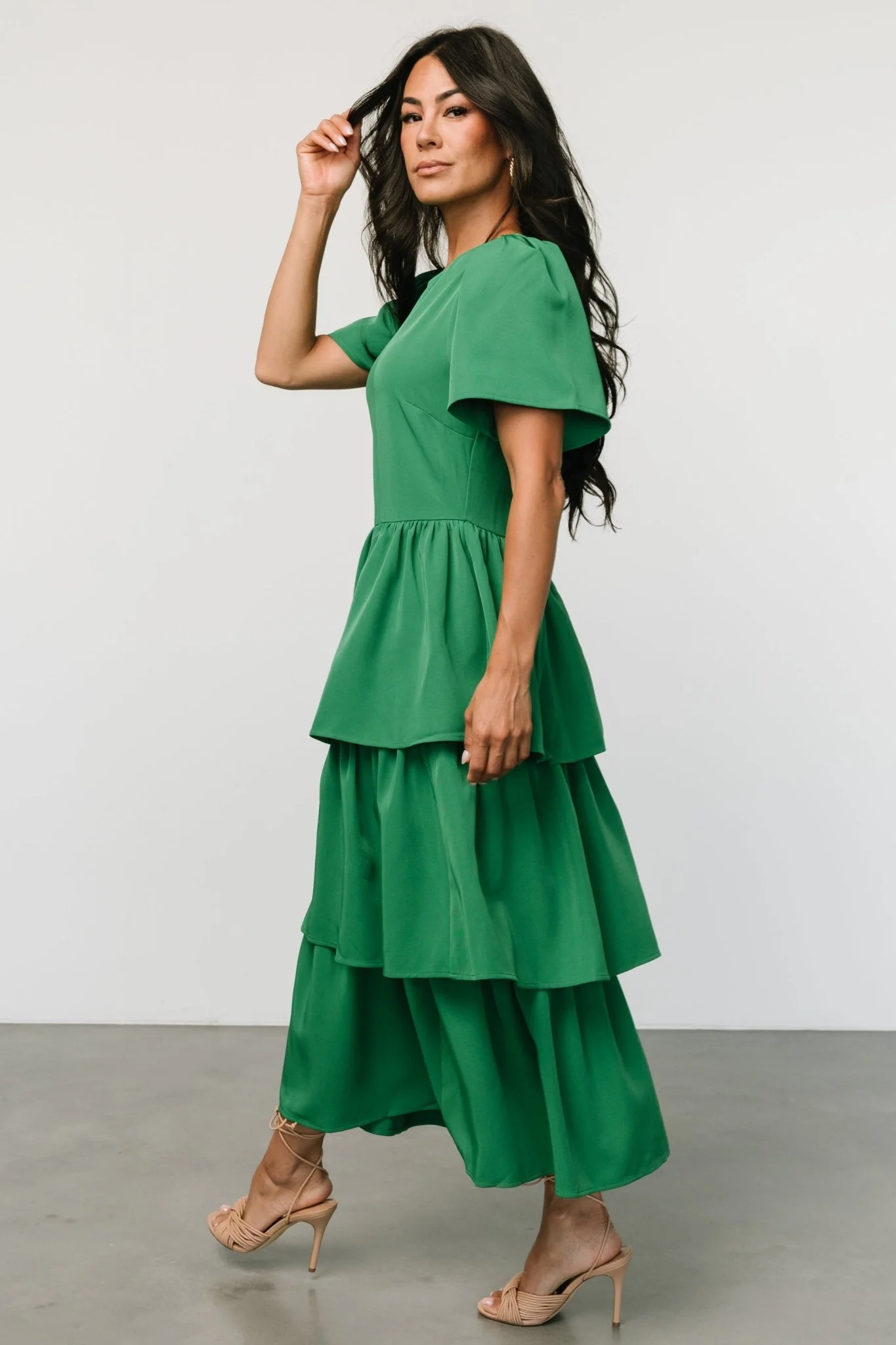 Cadenza Tiered Maxi Dress | Green