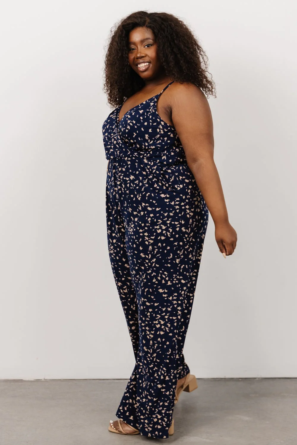 Sade Jumpsuit | Navy Print