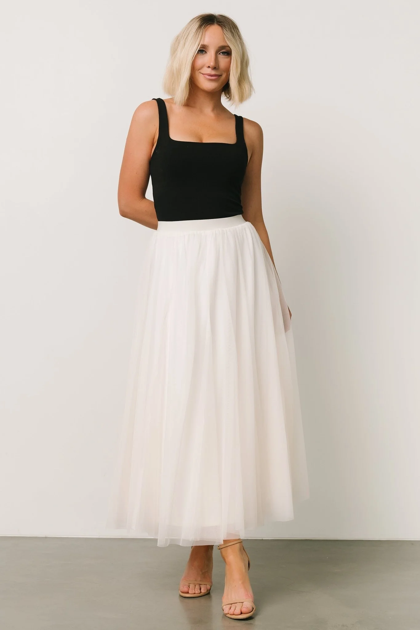 Mila Tulle Skirt | Cream