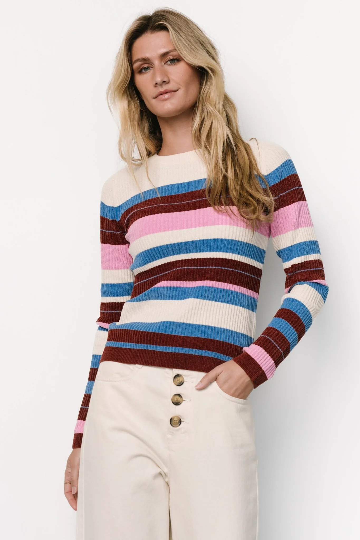 Milwaukee Striped Sweater | Orchid Multi