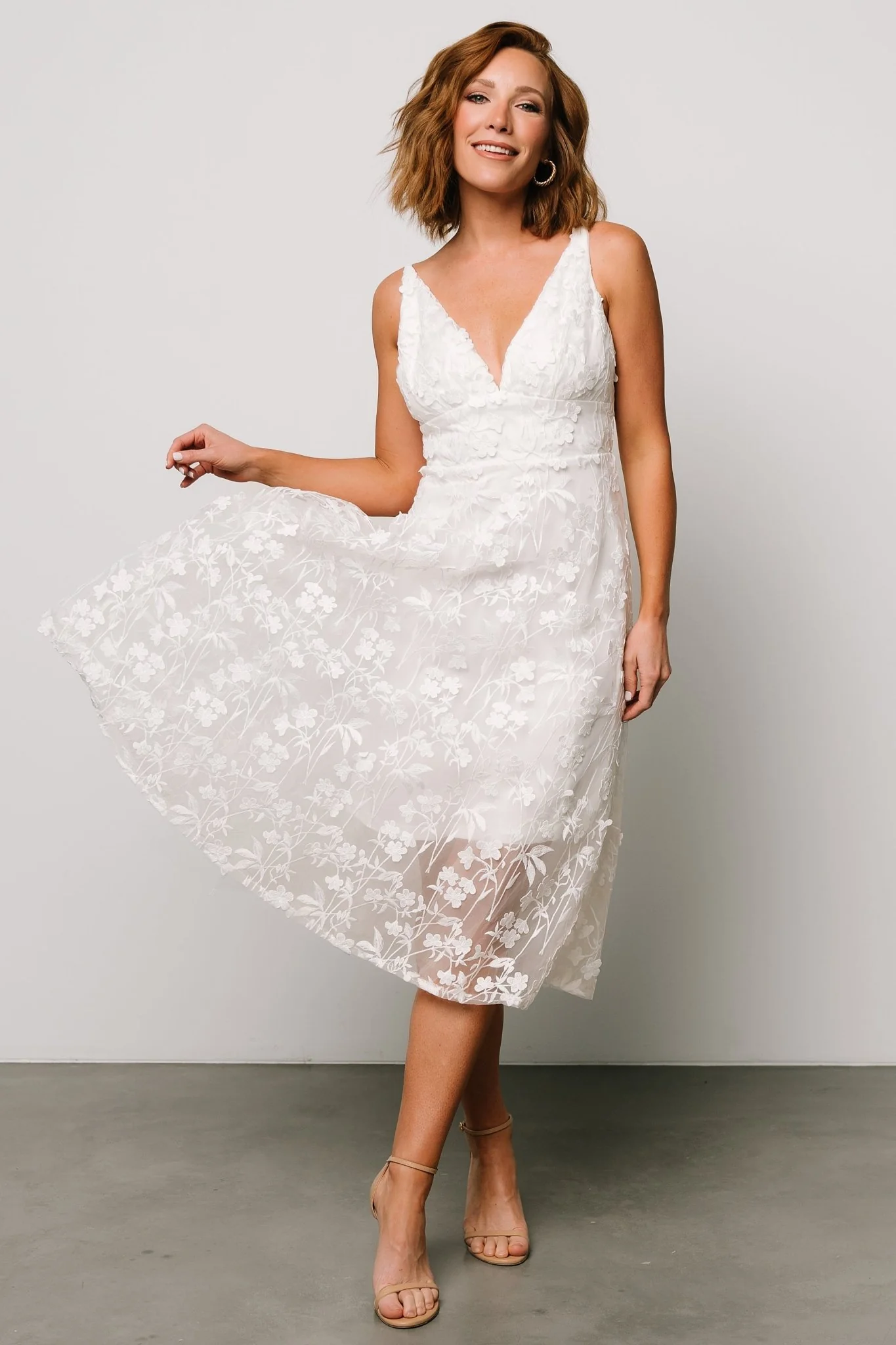 Larissa Midi Dress | Off White