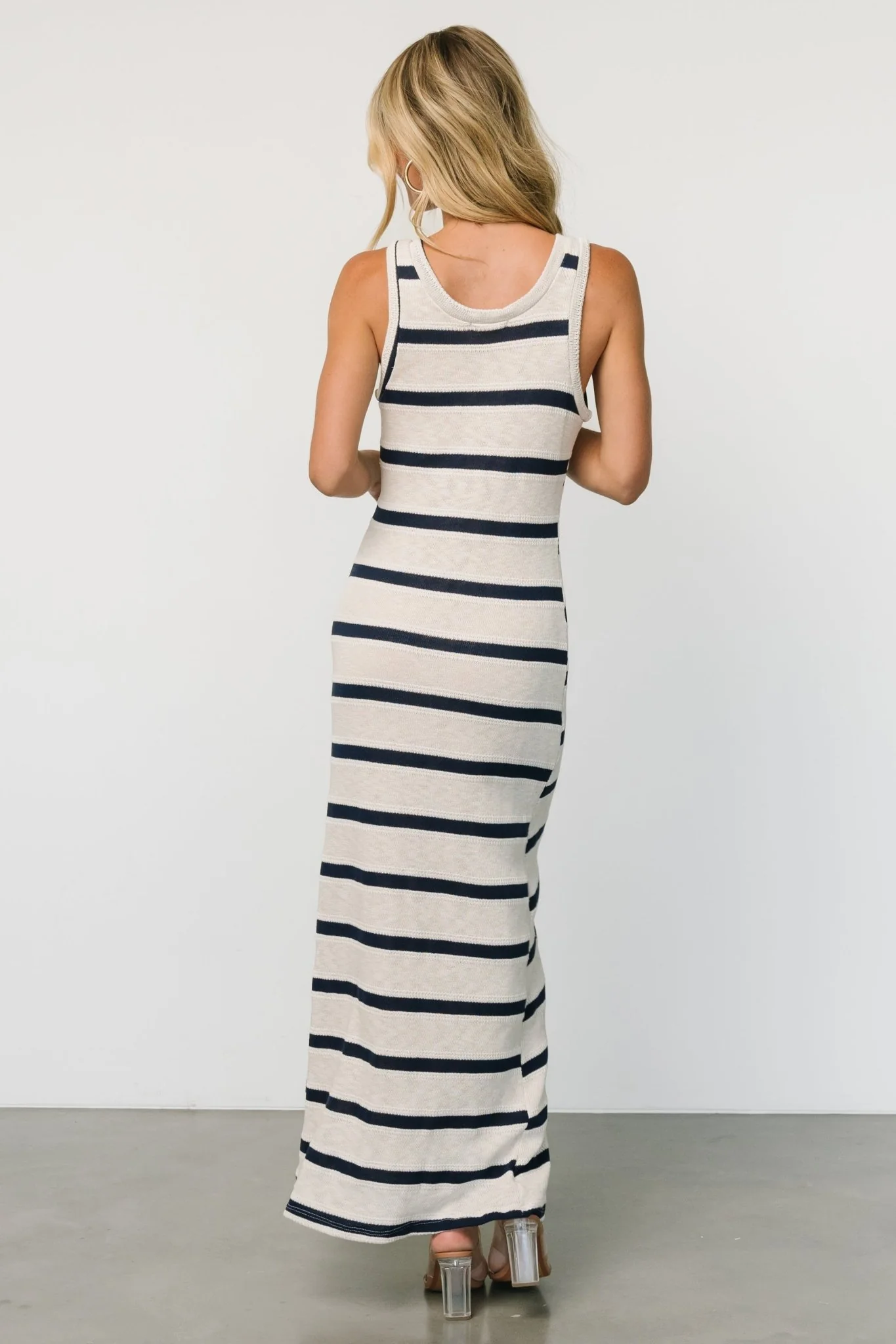 Palawan Striped Maxi Dress | Cream + Navy