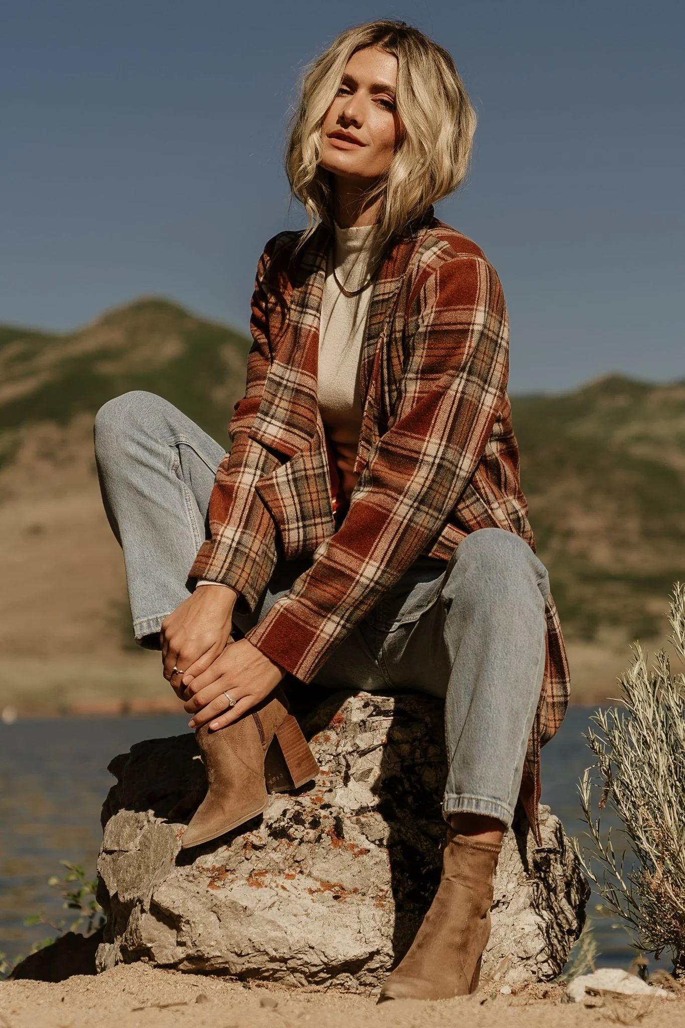 Tetonia Plaid Shacket | Copper Multi