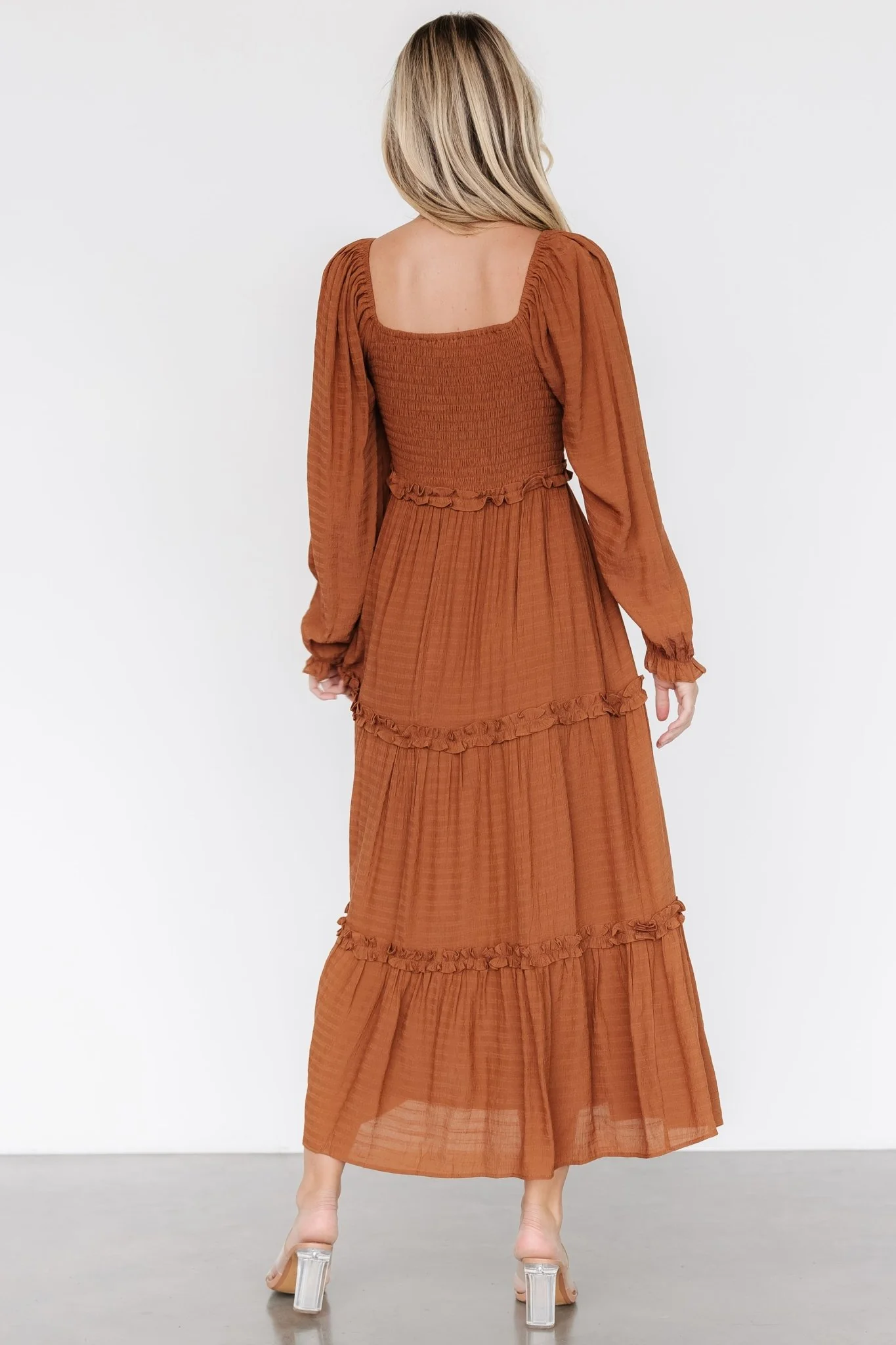 Rowan Tiered Dress | Warm Brown