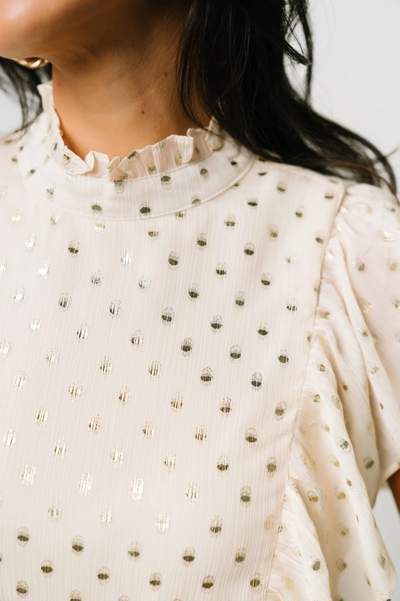 Jerika Midi Dress | Natural + Gold