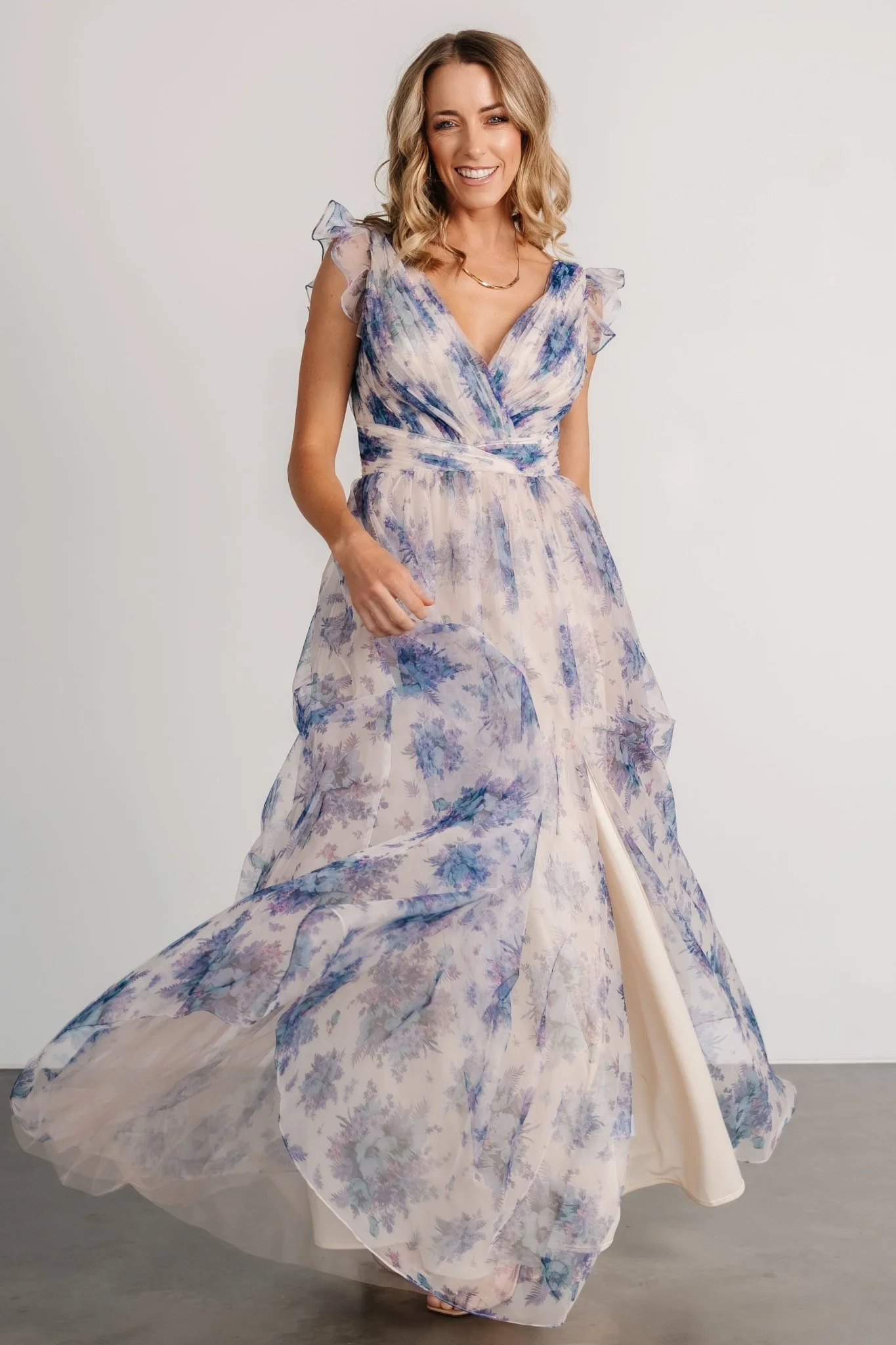 Dimitra Maxi Dress | Natural + Slate Floral