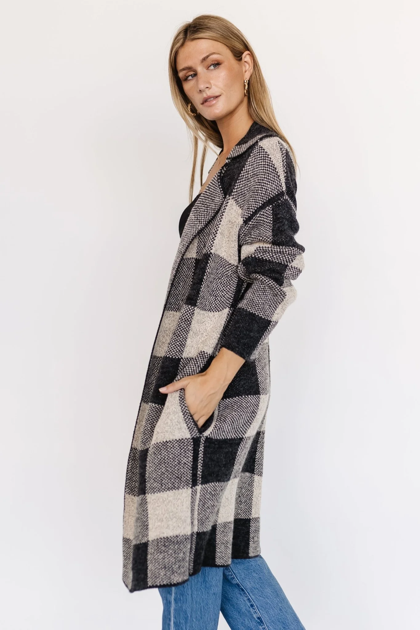 Toronto Cardigan | Black + Taupe