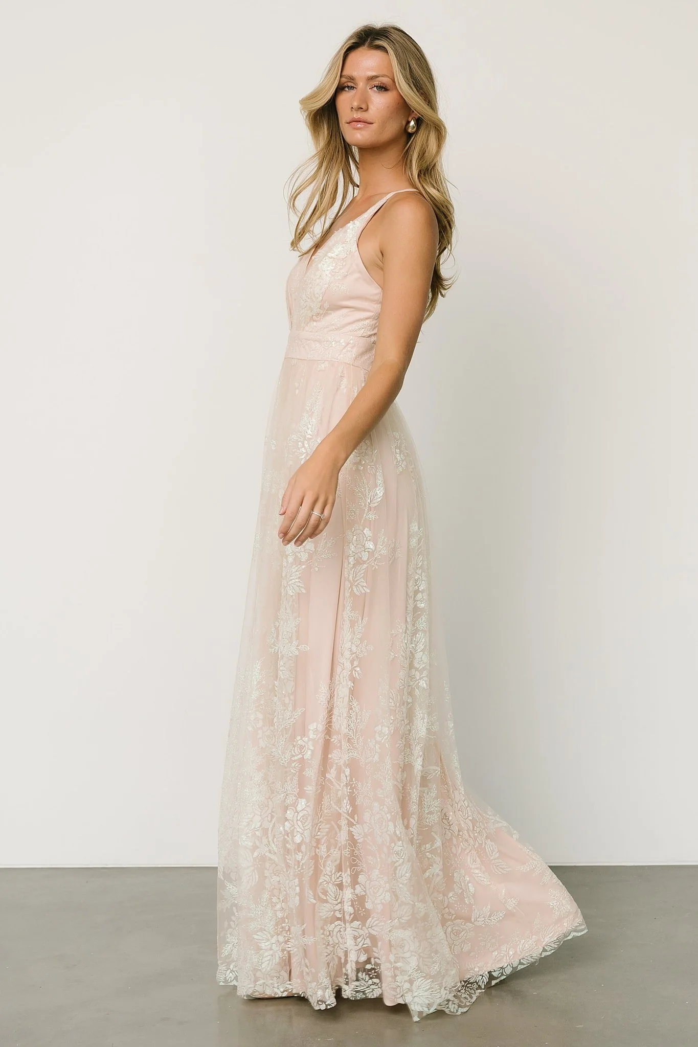 Lucienne Shimmer Maxi Gown | Ivory