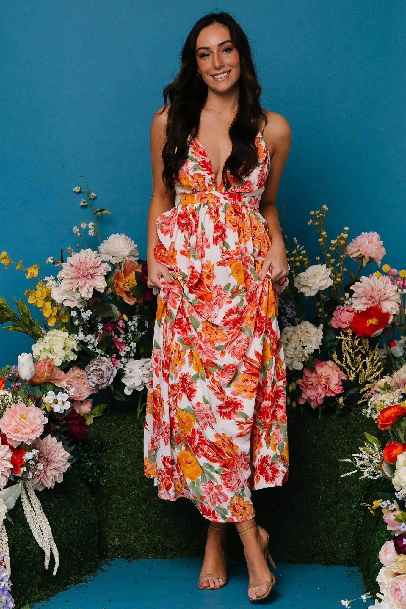 Miramar Maxi Dress | Off White Floral