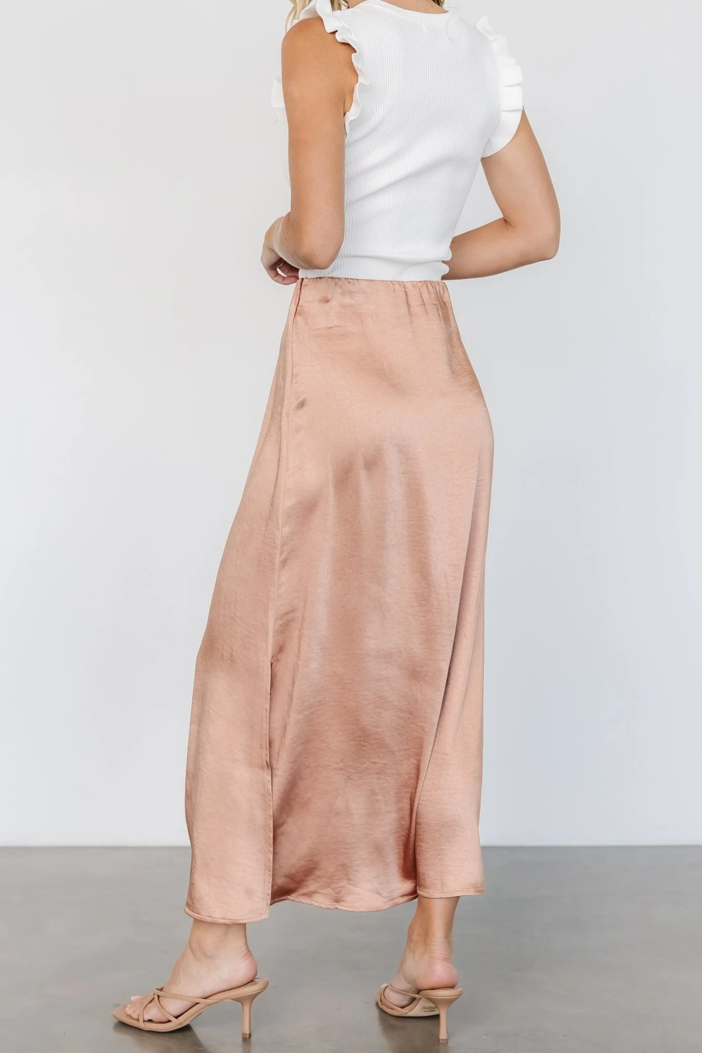 Dominga Satin Skirt | Light Copper
