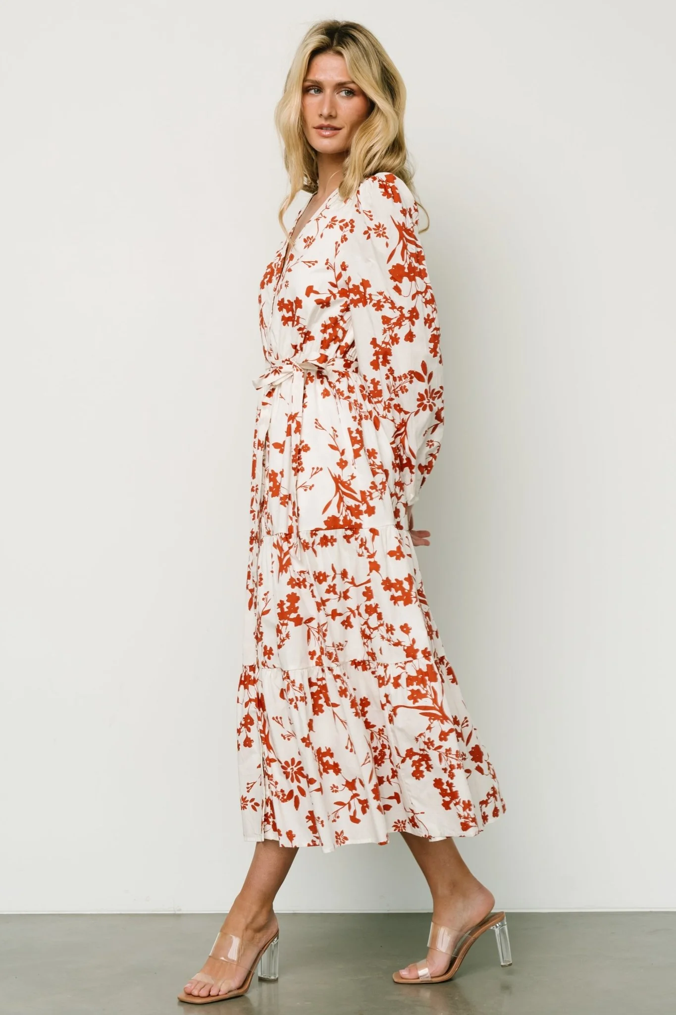 Hale Maxi Dress | Rust Print
