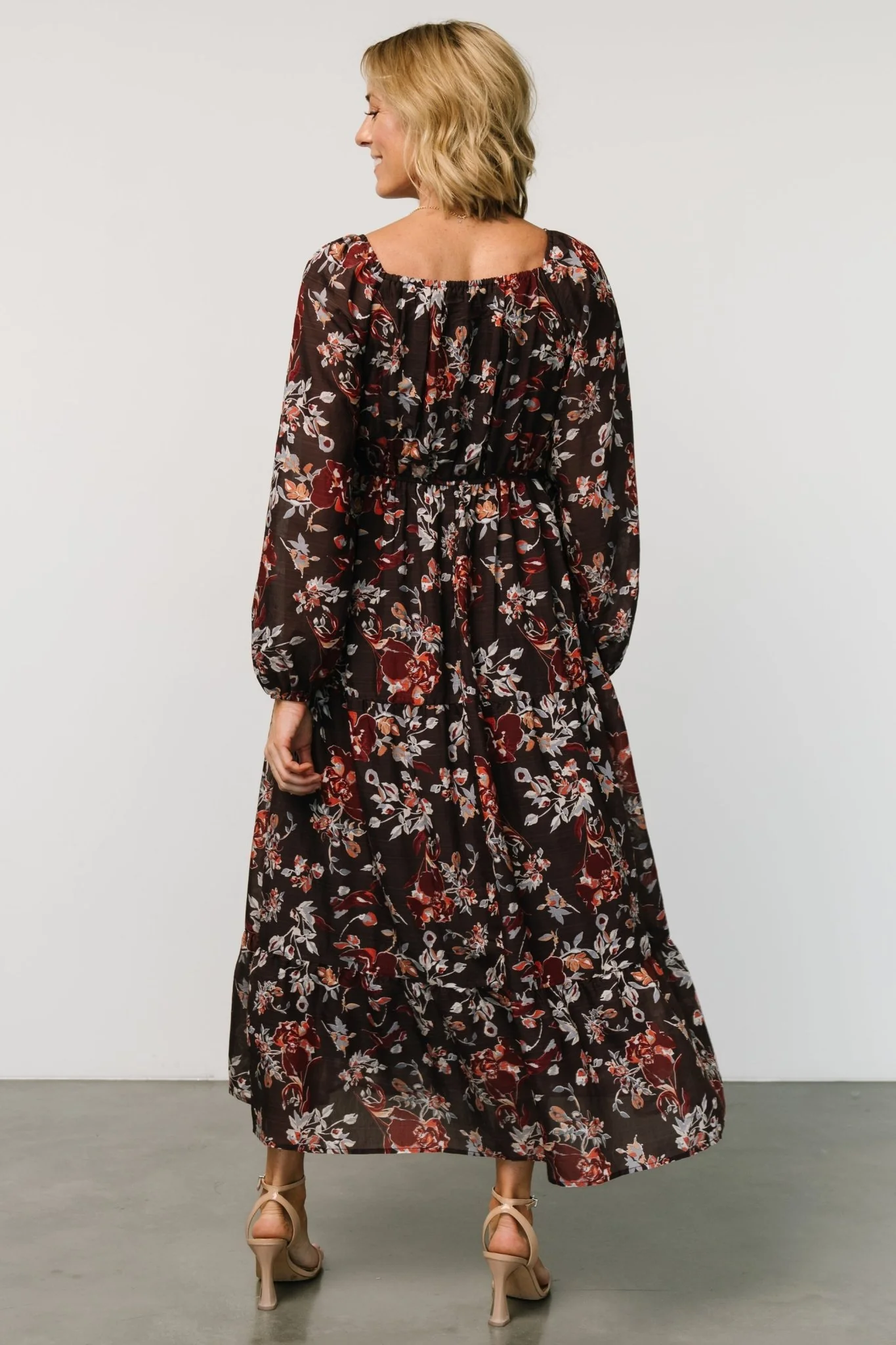Chantae Maxi Dress | Dark Plum Print