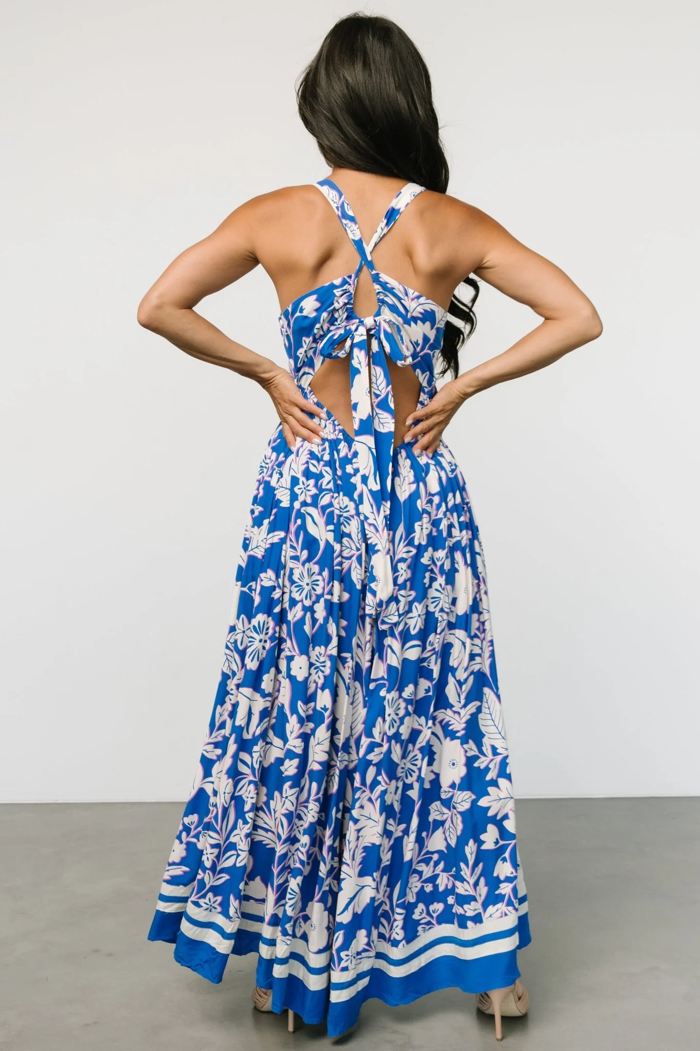 Atalanta Back Tie Maxi Dress | Blue Print