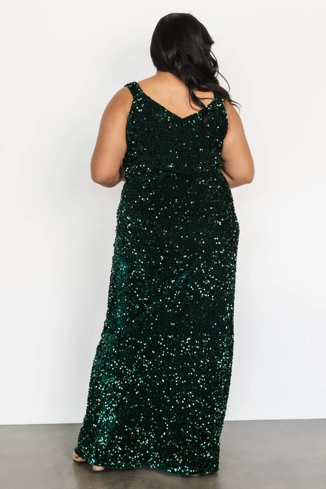 Marilyn Sequin Maxi Gown | Emerald