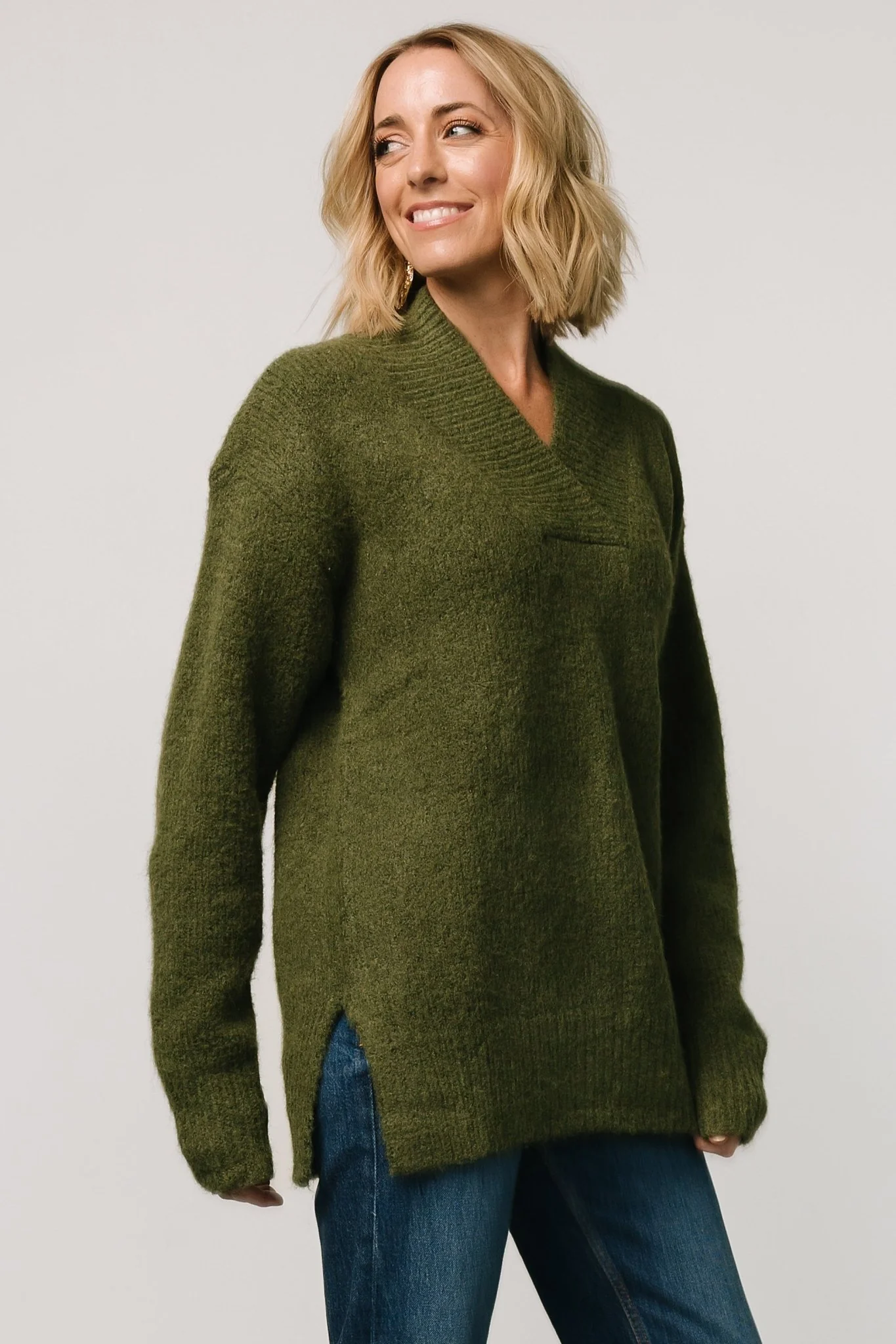 Calgary Oversized Sweater | Olive