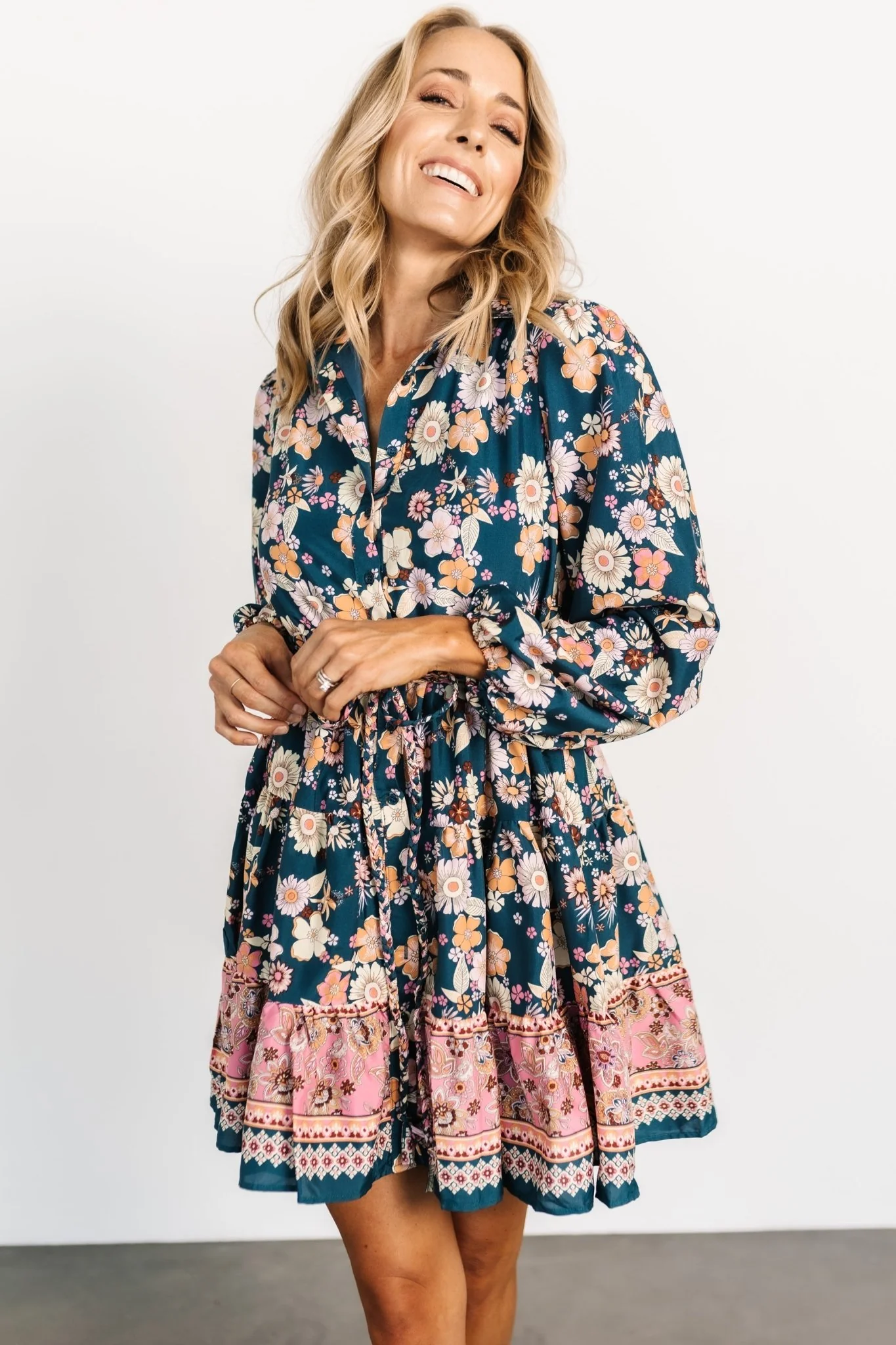 Jane Short Dress | Jade Multi