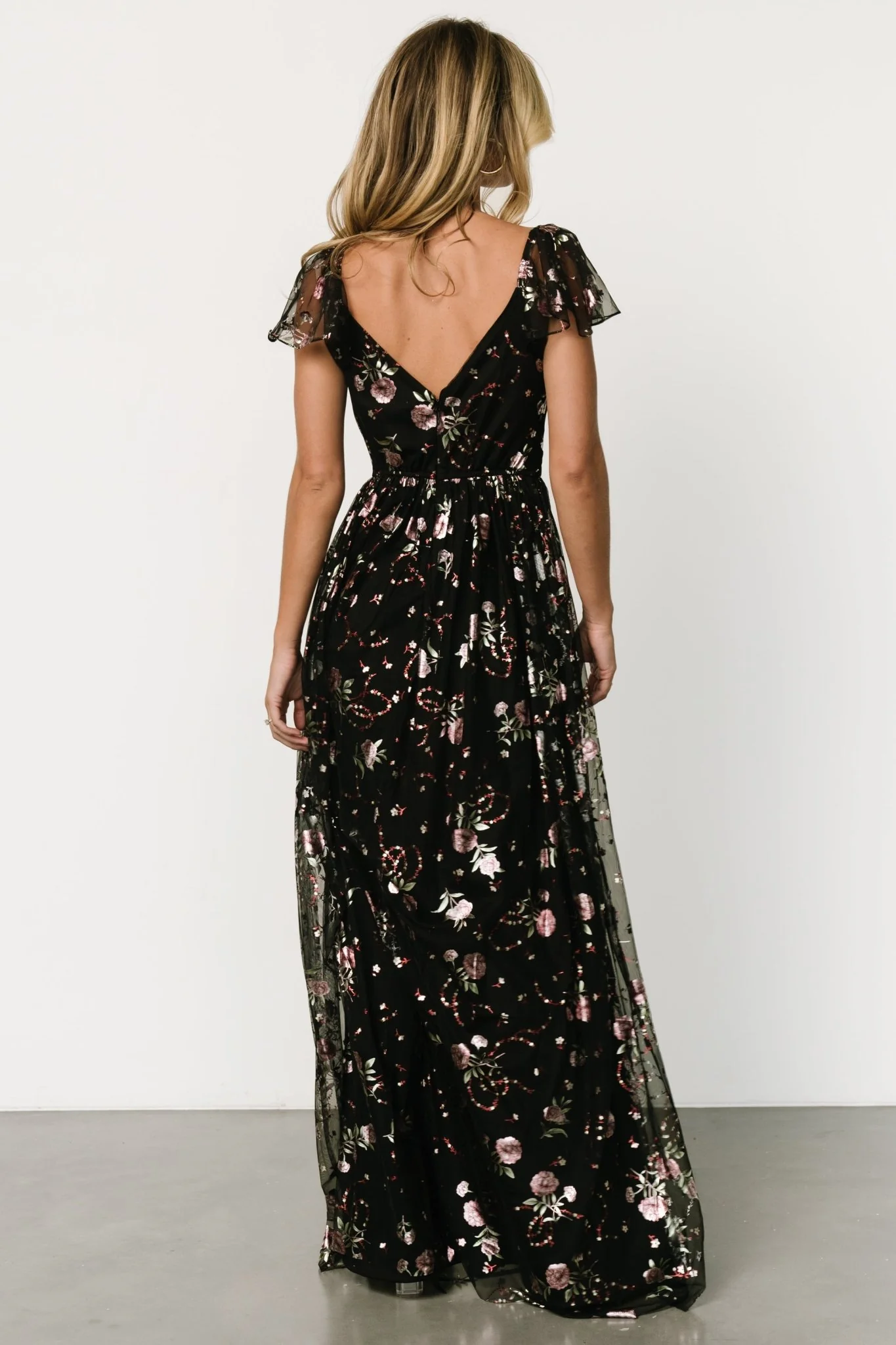 Devany Maxi Dress | Black Multi