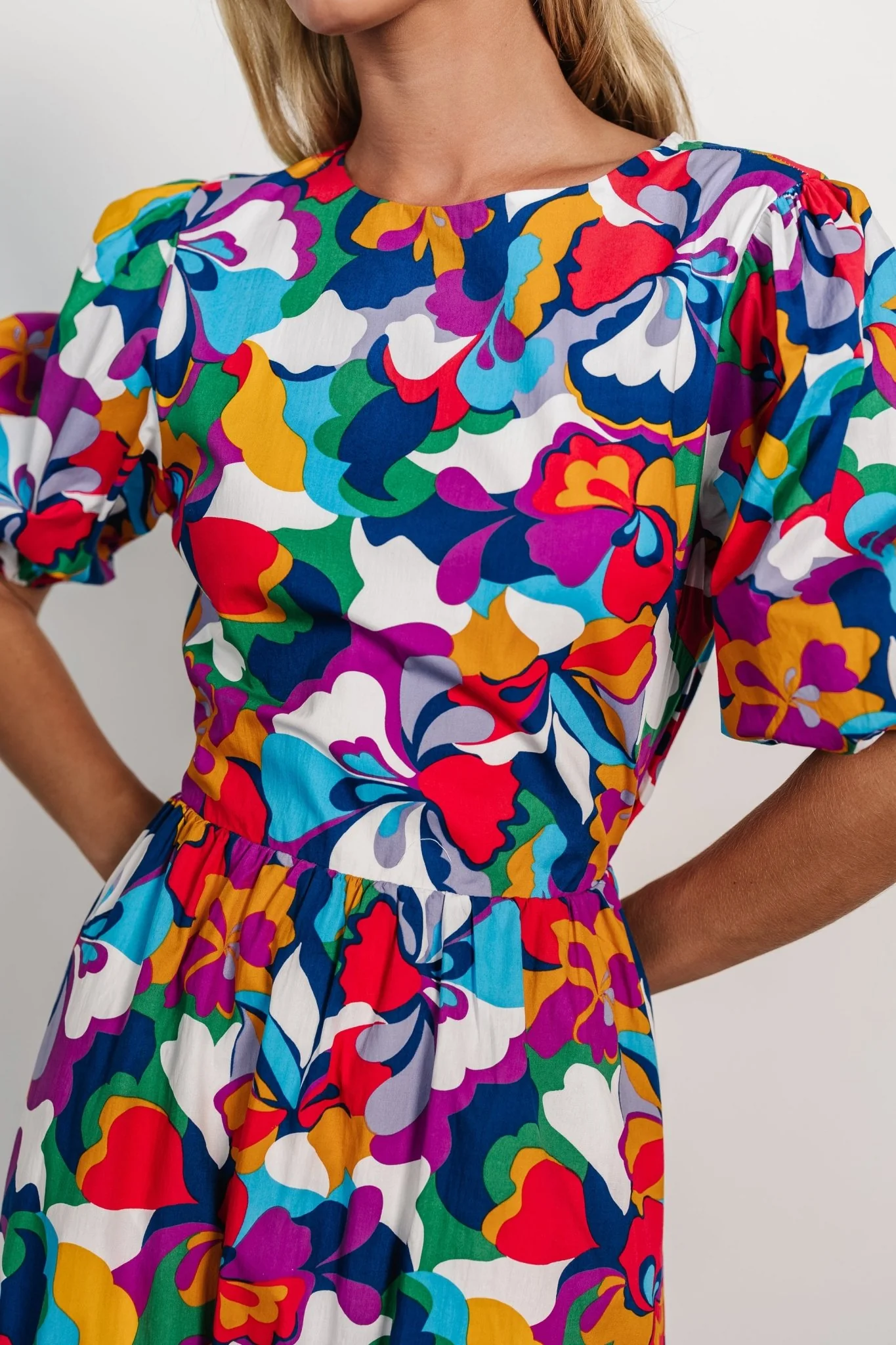 Elisa Open Back Dress | Multi Print