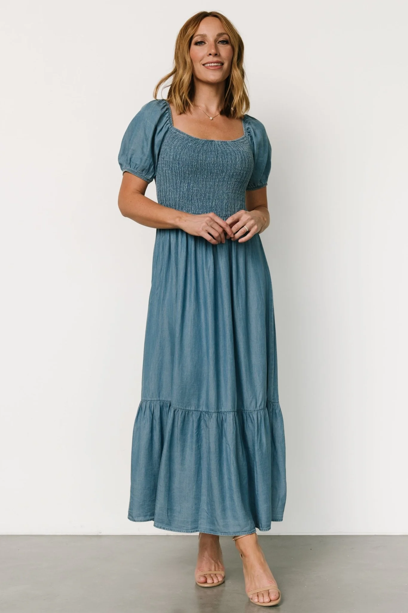 Lauralee Smocked Dress | Chambray