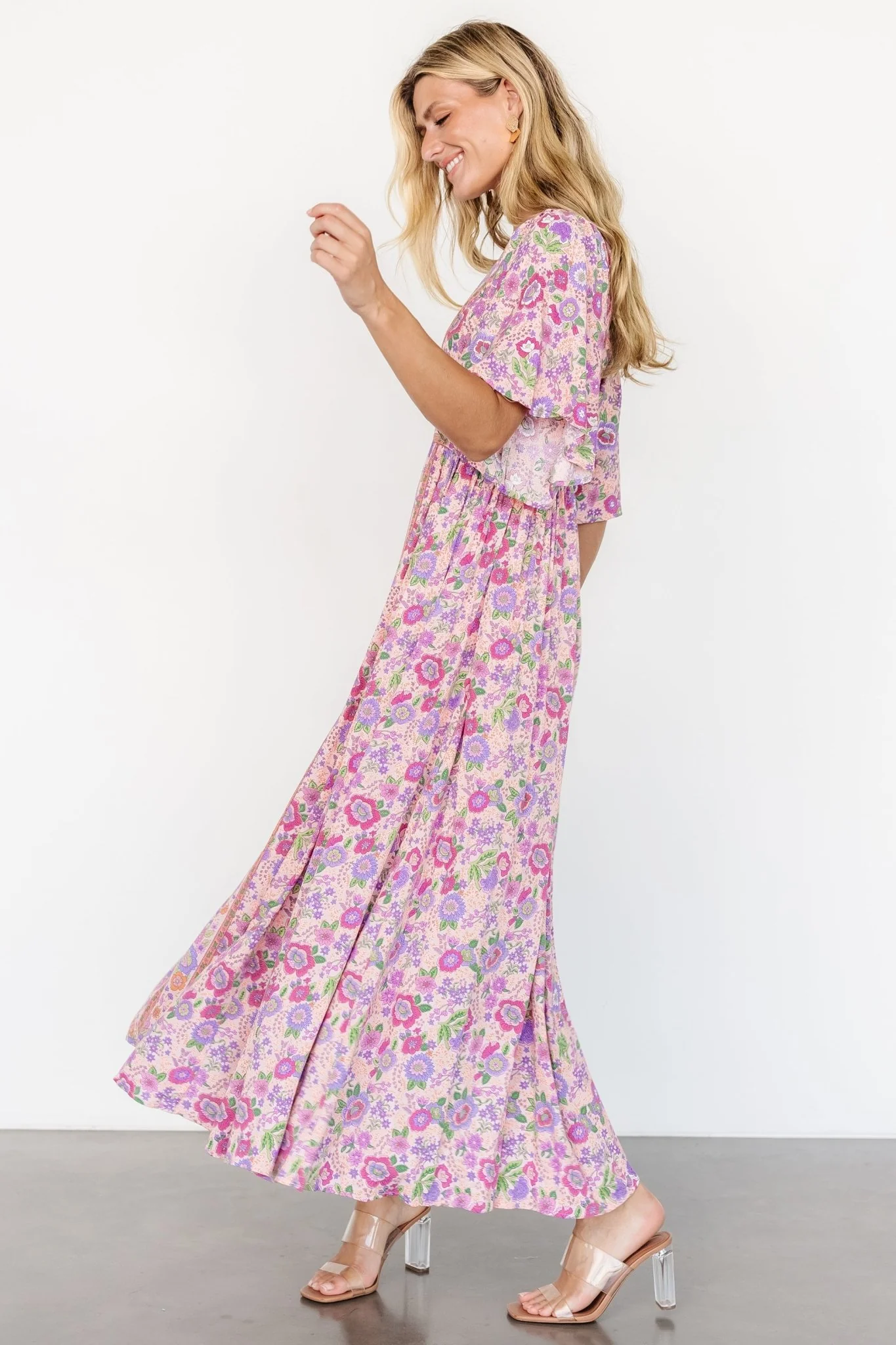 Elissa Maxi Dress | Pink Multi Floral