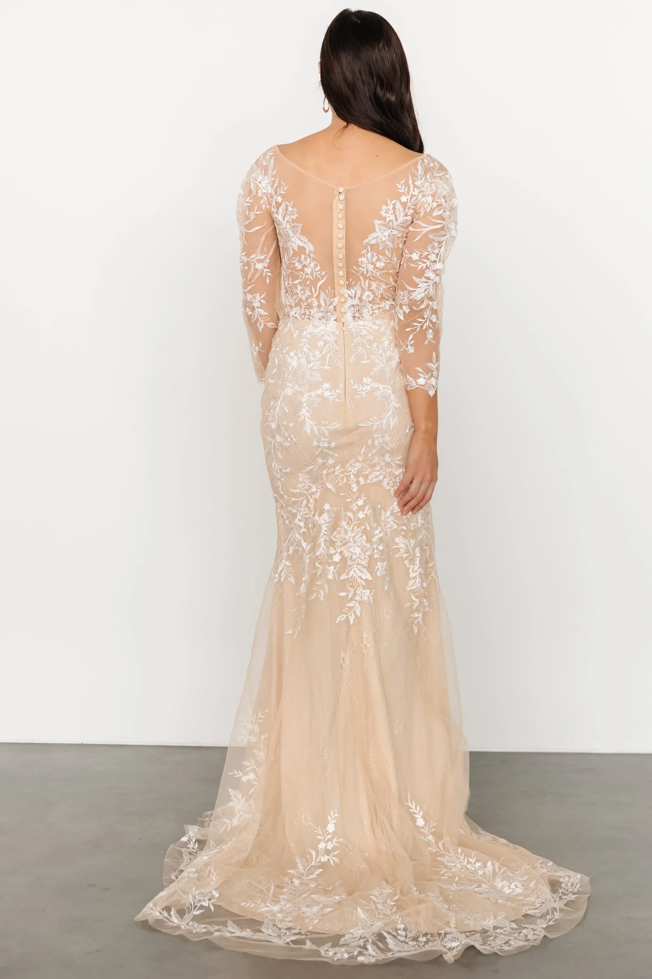 Dearest Lace Bridal Gown | Beige + Ivory