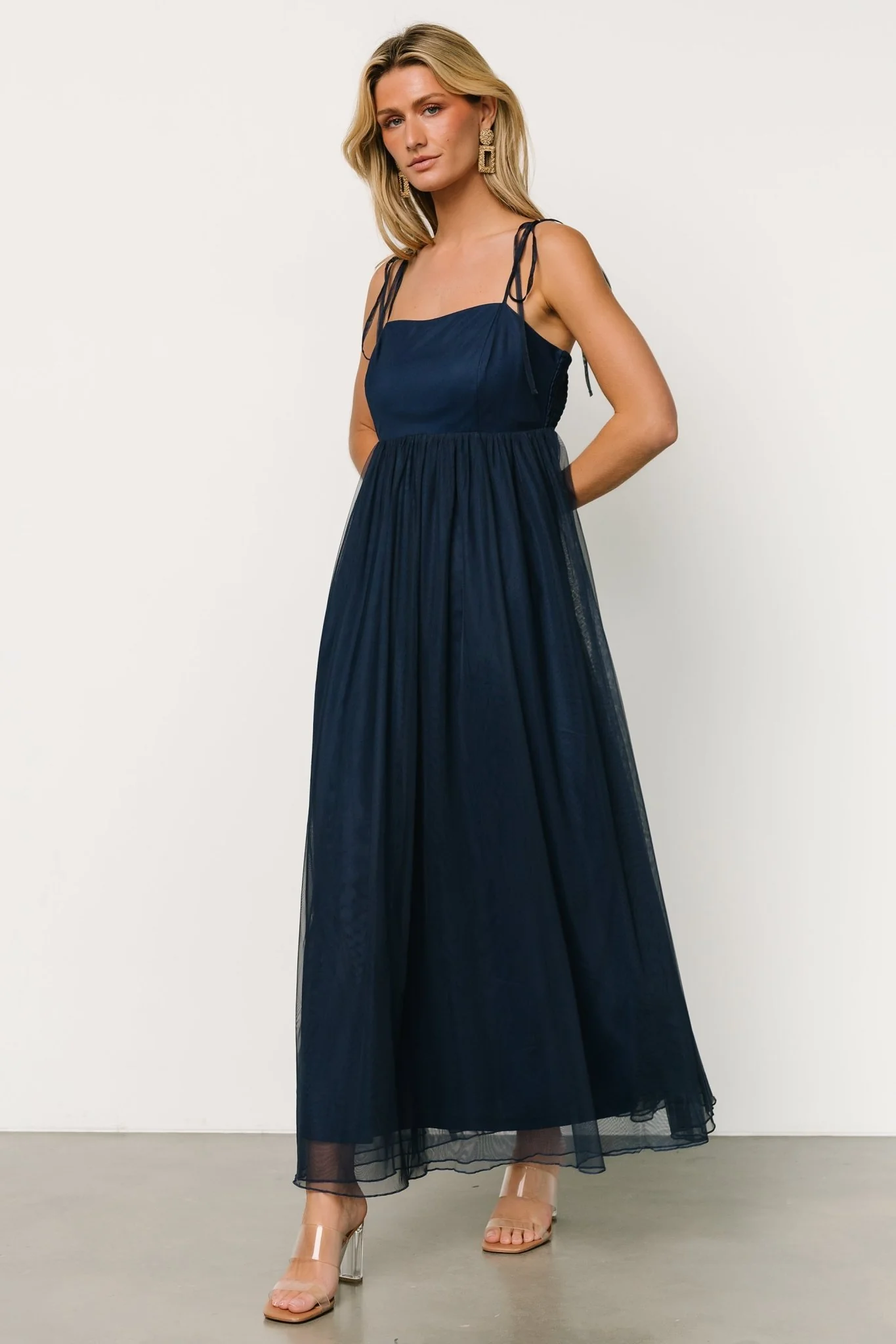 Fiona Tulle Maxi Dress | Midnight Blue
