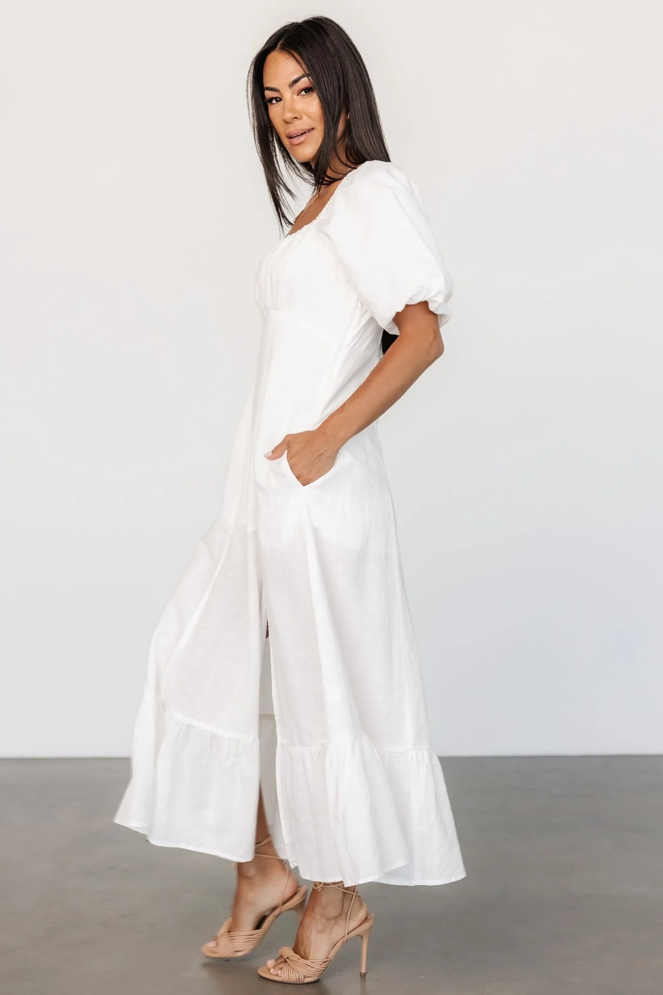 Millie Linen Dress | Off White