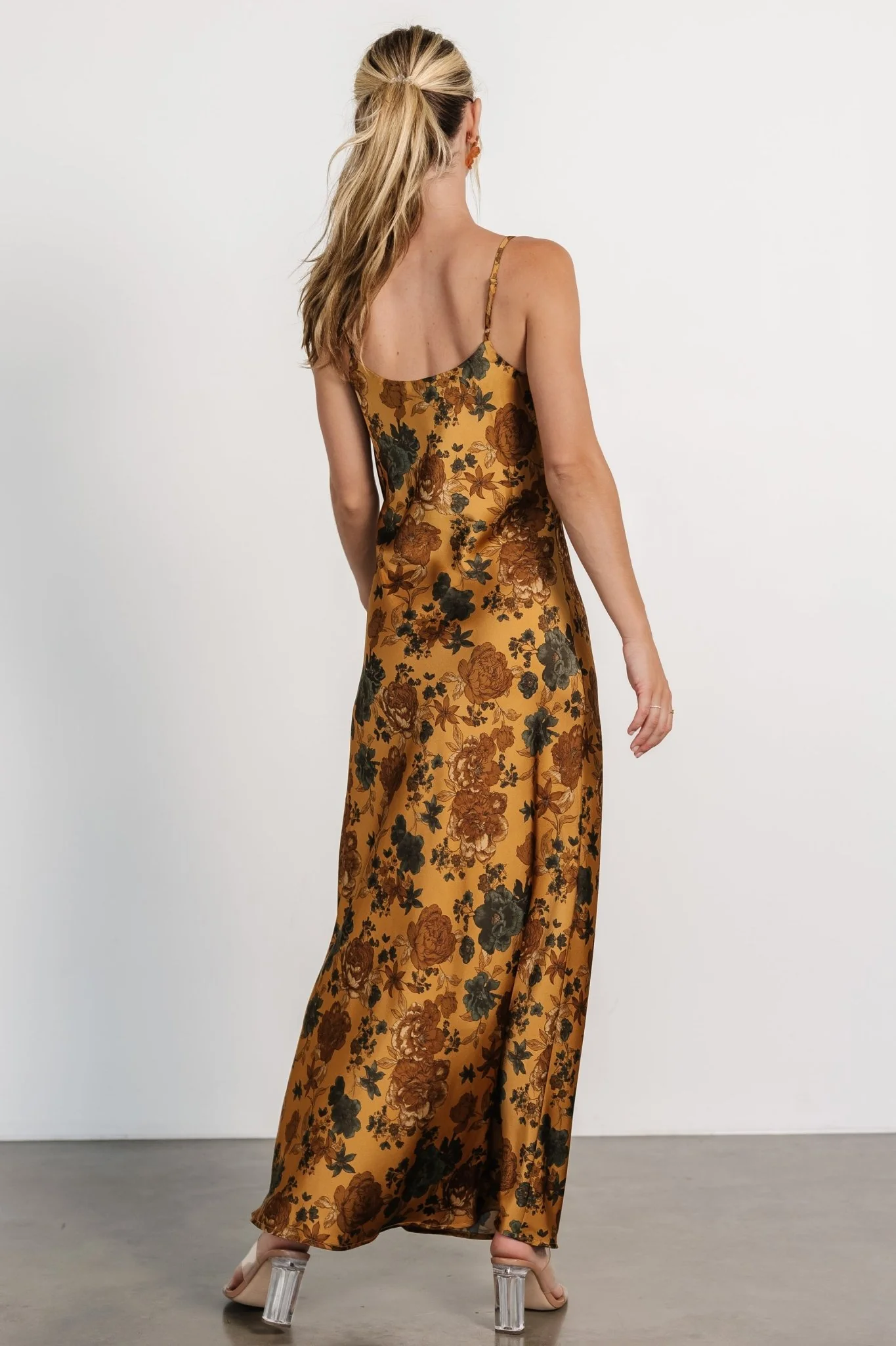 Hallie Tank Maxi Dress | Gold Multi